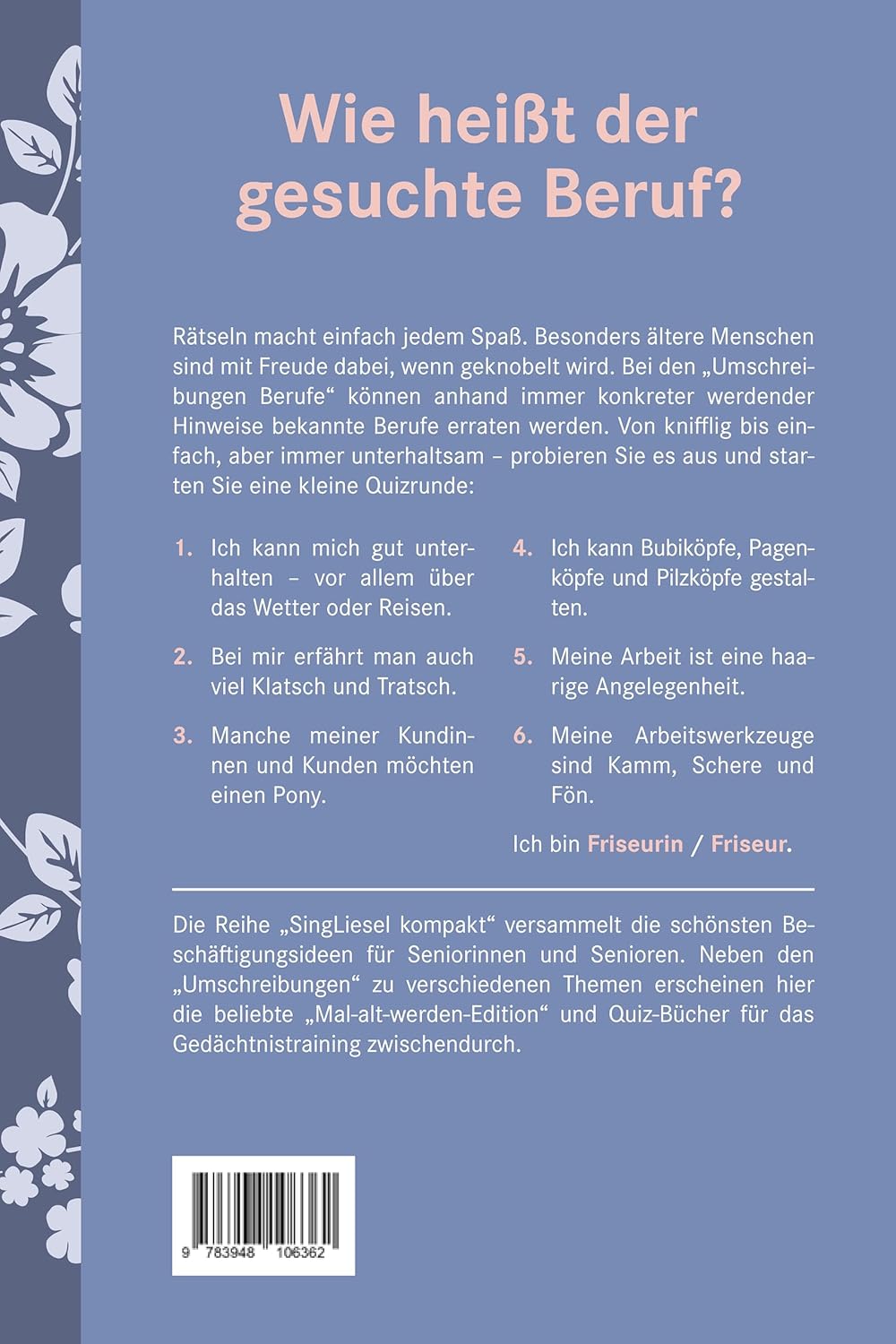 Senioren-Quiz „Berufe erraten“ – Unterhaltsames Gedächtnistraining, Beschäftigung und Aktivierung für Senioren | Berufsbeschreibungen zum Raten und ... für Senioren. Auch mit Demenz – Bild 7