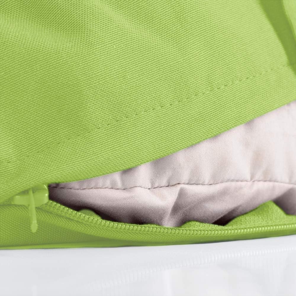 sei Design Halbmond-Yogakissen, Meditationskissen, Yogakissen mit Buchweizenschalenfüllung, Yogablock-Bodenkissen, großes Meditationssitzkissen, 46 x 25 x 10 cm, grün – Bild 8