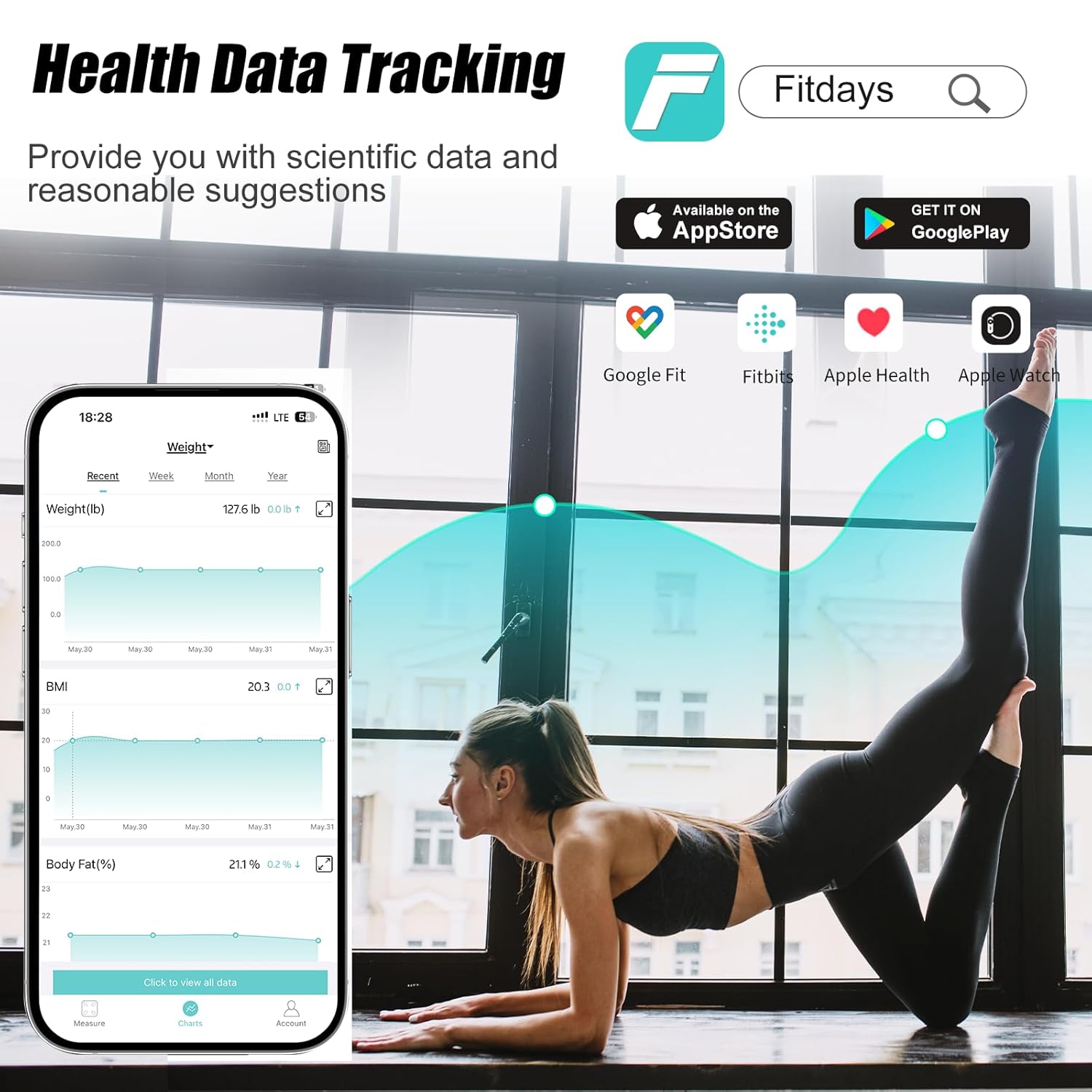 KUAIVO Körperfettwaage mit Handsensoren, Körperanalysewaage mit App und VA-Digitalanzeige, Waage mit Körperfett und Muskelmasse, Personenwaage mit Körperfettanalyse für 28 Messwerte – Bild 7