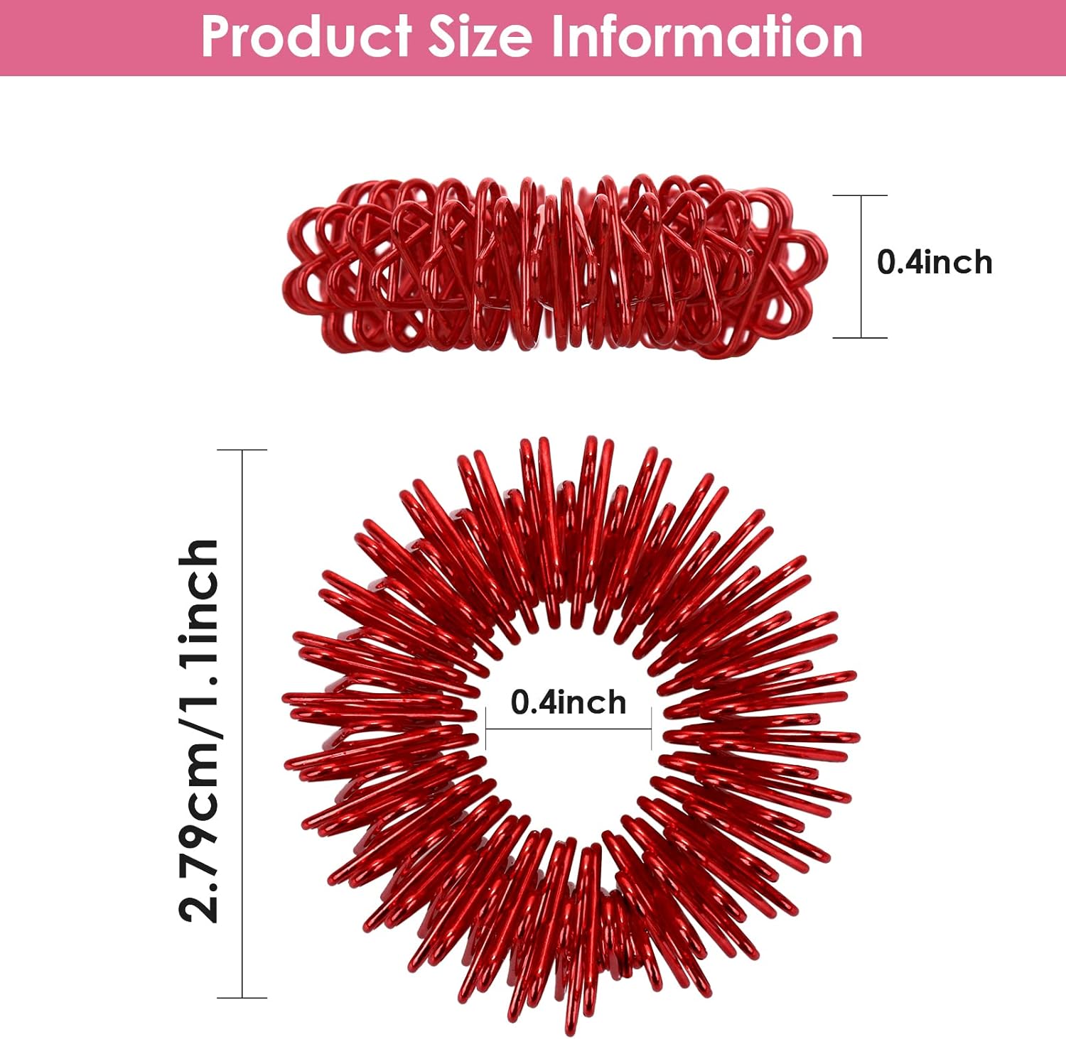 8-teiliges Akupressurring-Set, Massageringe für Finger, Akupressurring, Massagering zum Stressabbau und zur Förderung der Durchblutung, Fingermassage oder Zehenmassage – Bild 3