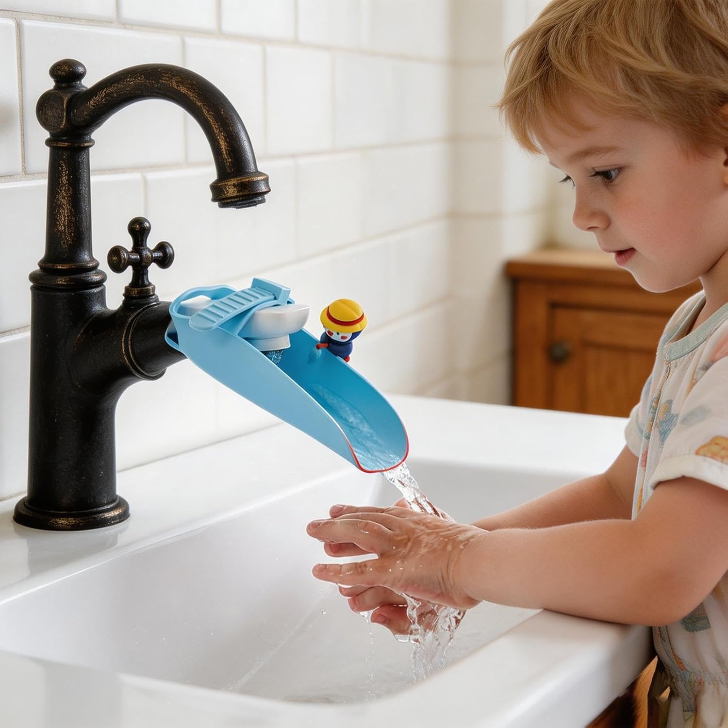 Wasserhahnverlängerung für – Cartoon-Wasserhahn-Adapter | Spritzwassergeschütztes Silikon, wassersparendes Design, spielerisches Design, geeignet für Badezimmer, Küche – Bild 6