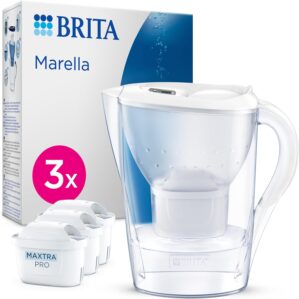 BRITA Marella Wasserfilterkanne wei...