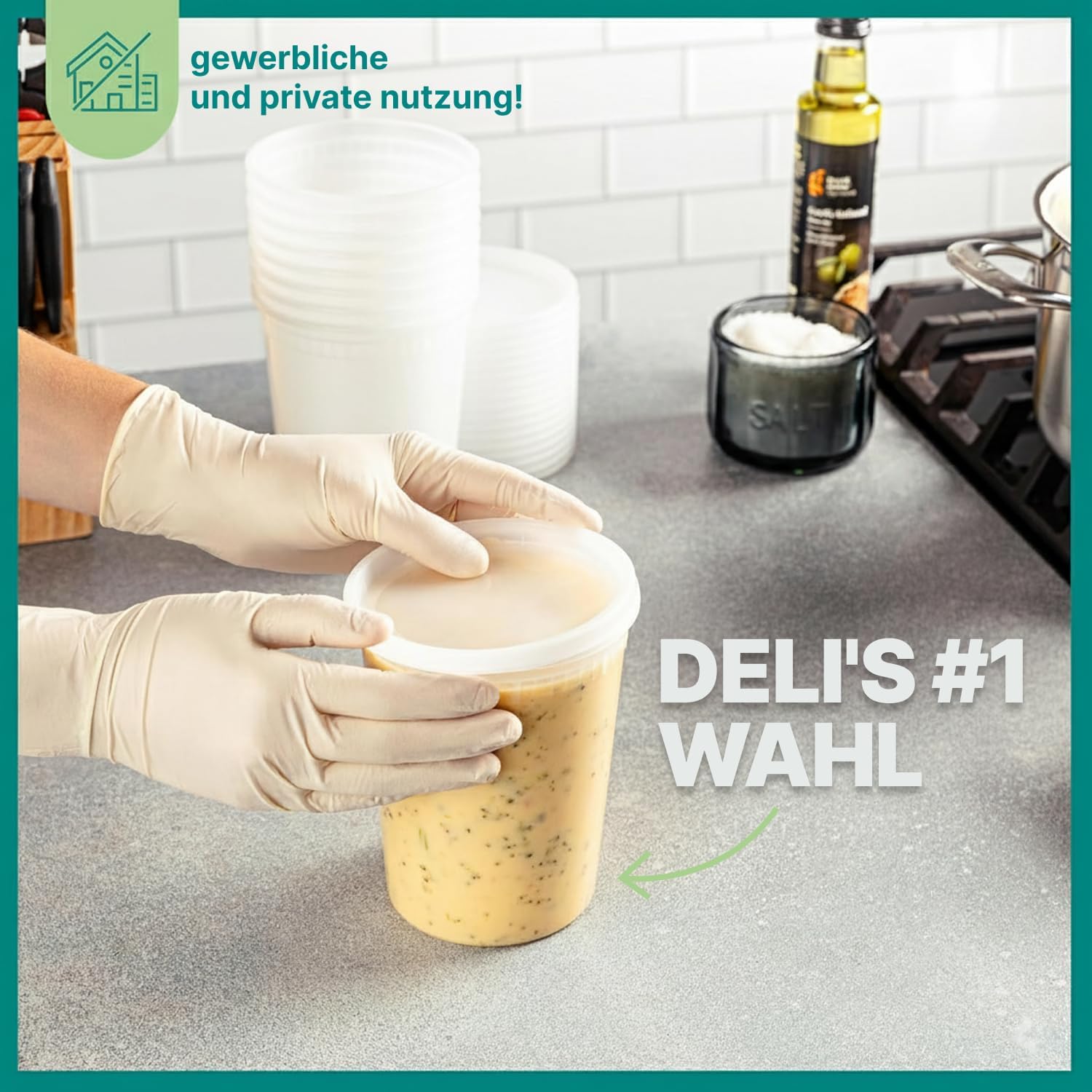 JoyServe 32 oz Deli-Lebensmittelbehälter mit Deckel – (36 Sets), luftdichte Frischhaltedosen zum Mitnehmen in Viertelgröße mit 36 Deckeln, BPA-frei, spülmaschinenfest – Bild 7