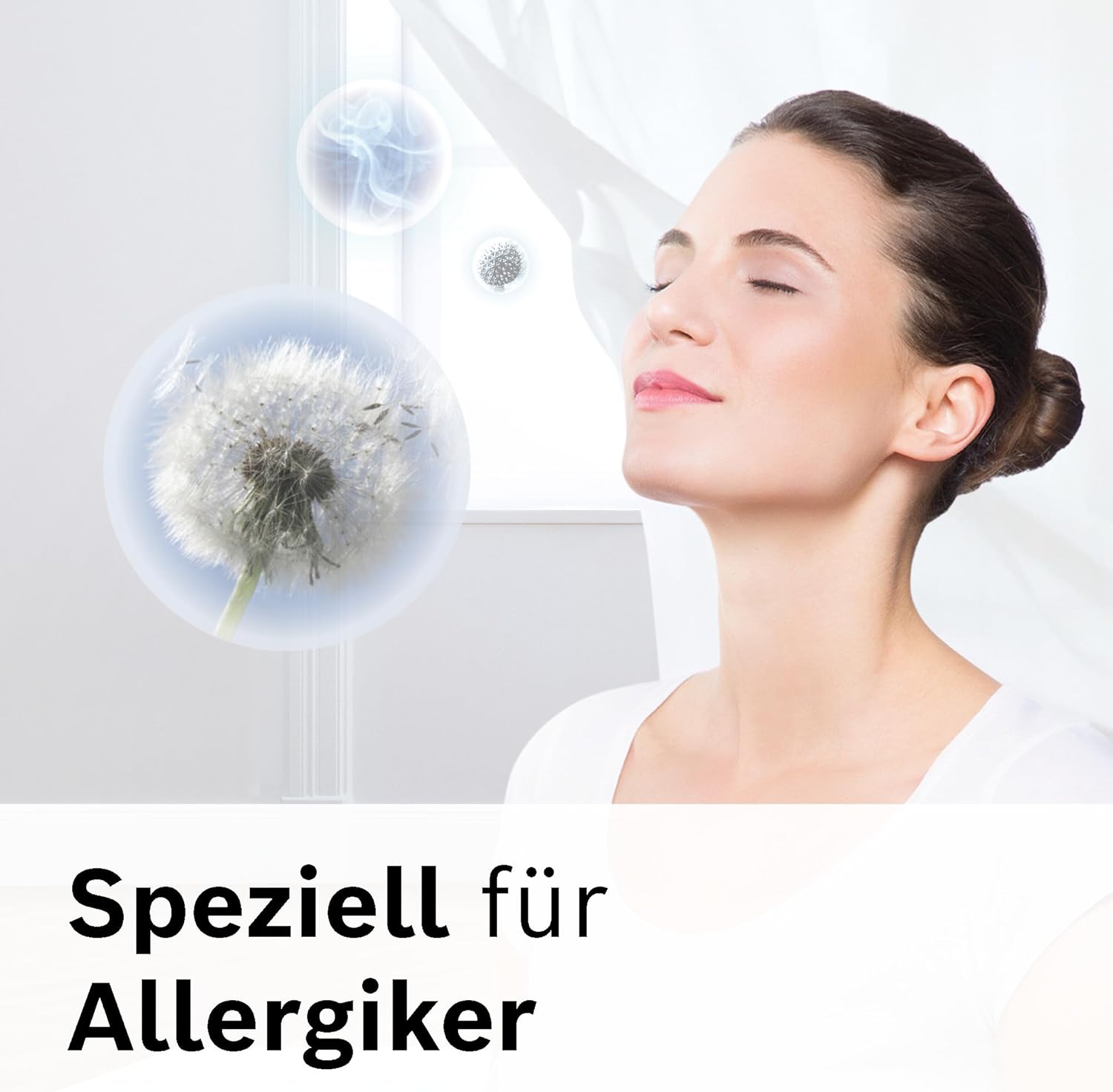Bosch Bagless Series 6 BGC41XALL Staubsauger, Bodenstaubsauger, Testsieger, ideal für Allergiker, Hygienefilter, Hartbodendüse, XXL-Polsterdüse, hohe Saugleistung, leise, 700 W, weiß – Bild 4