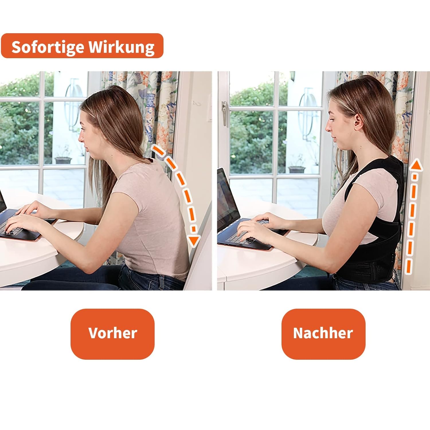 DH FitLife Haltungskorrektur | Rückenglätter mit Taille | Haltungstrainer | Rückentrainer | Rücken- und Schultergurt | Rückenstütze | Haltungskorrektur | für Männer und Frauen – Bild 3