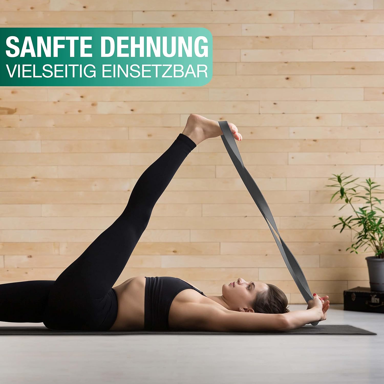 NAJATO Sports Meditationskissen – mit Yogagurt und E-Book – Yogakissen mit Buchweizenschalenfüllung – rundes Yogakissen mit waschbarem Baumwollbezug, grau – Bild 6