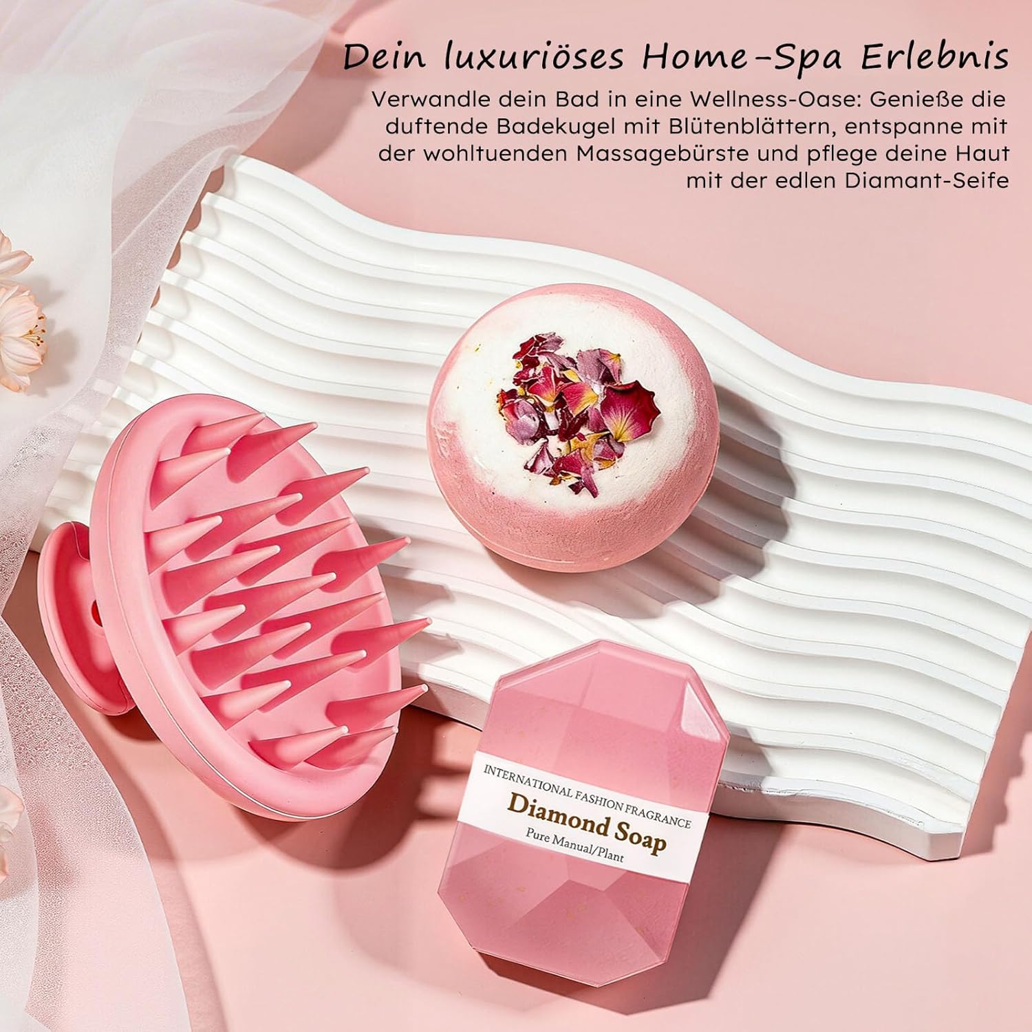 TUZELIYA Geschenke für Frauen, Freundin – Geburtstagsgeschenk – Wellness-Geschenkset – Gute Besserung & Mutgeschenke – Geschenkideen für Mutter, Schwester, Tochter, Kollegin, Tante, Ehefrau – Rosa – Bild 7