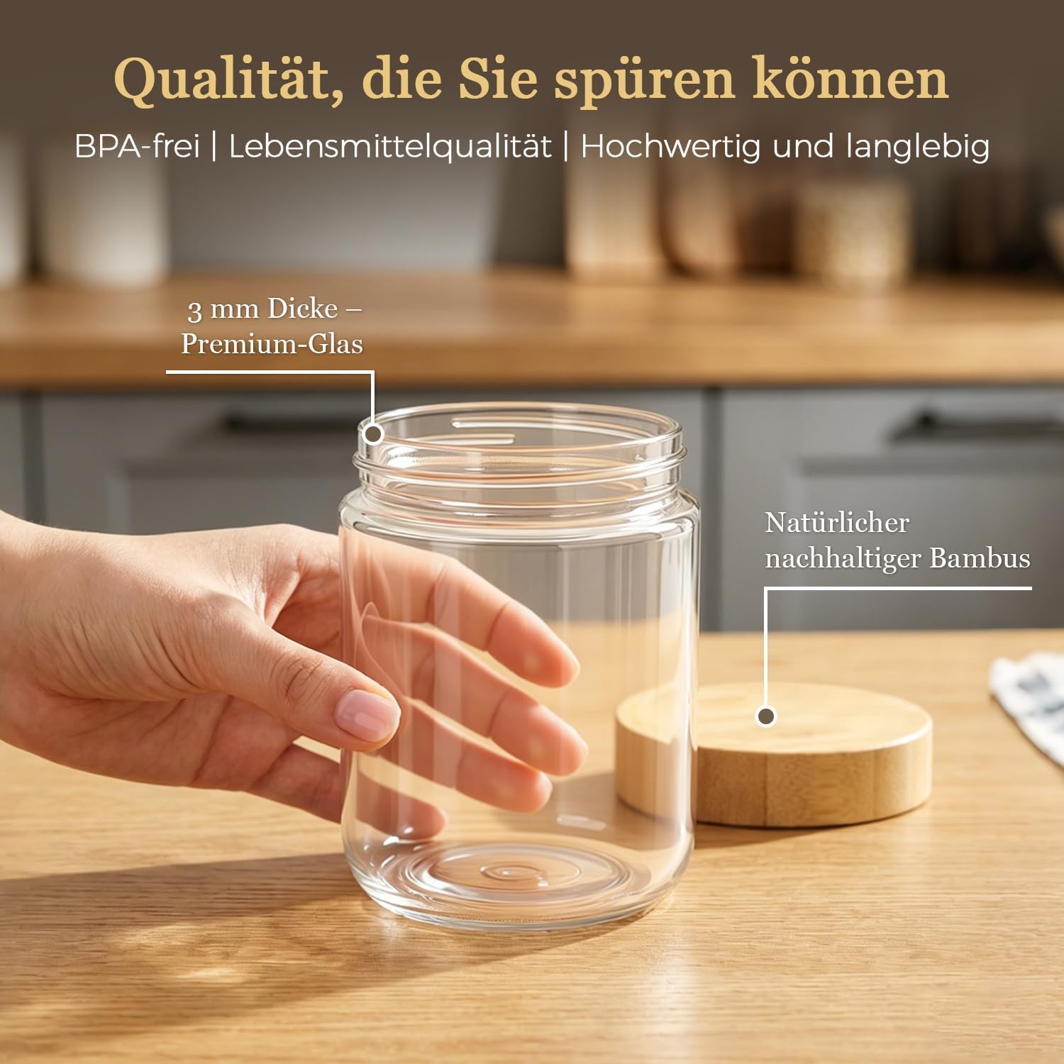 ComSaf Müslibecher zum Mitnehmen, Overnight-Oats-Gläser, Joghurtbecher zum Mitnehmen mit doppellagigem Design, Trocken- und Nasstrennung, Müslibecher zum Mitnehmen, Meal-Prep-Gläser mit Deckel für Joghurt – Bild 7