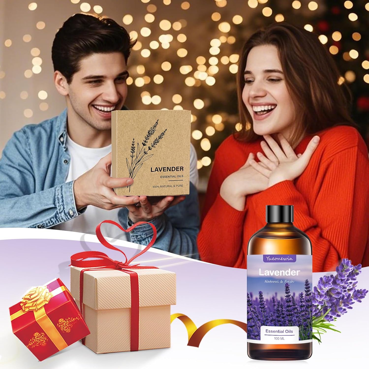 Lavendelöl 100 ml, reine ätherische Lavendelöle für Aromadiffusor, ätherisches Lavendelöl, Aromatherapie-Duftöl für Diffusor, Hautmassage, Heimwerken, Seife, Kerzenherstellung, Geschenke für Frauen – Bild 8
