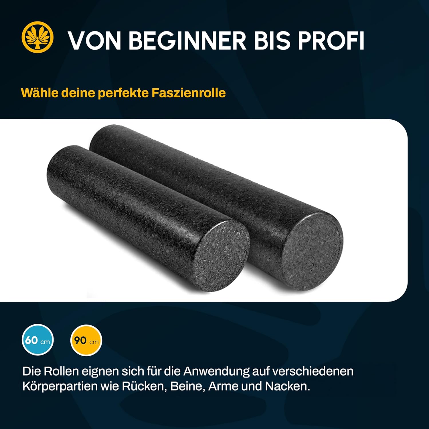 Oliver Faszienrolle PRO 90 cm zur aktiven Behandlung von Muskeln, Verspannungen & Triggerpunkten – Massagerolle für Funktionstraining & Selbstmassage – Fitnessrolle für Rücken & Beine – Bild 6