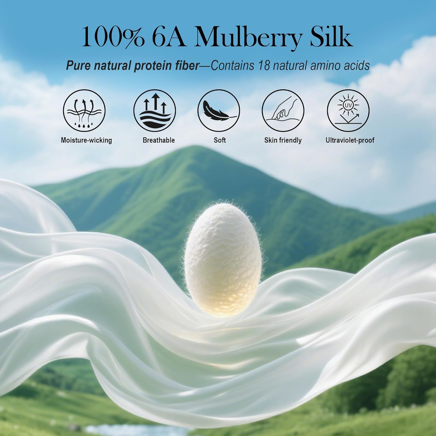 SilkDream Schlafmaske aus 100 % Seide, Damen und Herren, Augenmaske, Schlafmaske, Seide, Flugzeug, Verdunkelungsschlafmaske, Weiß – Bild 2