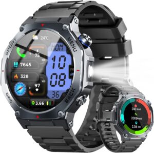 Militär-Smartwatch Herren mit GPS,...