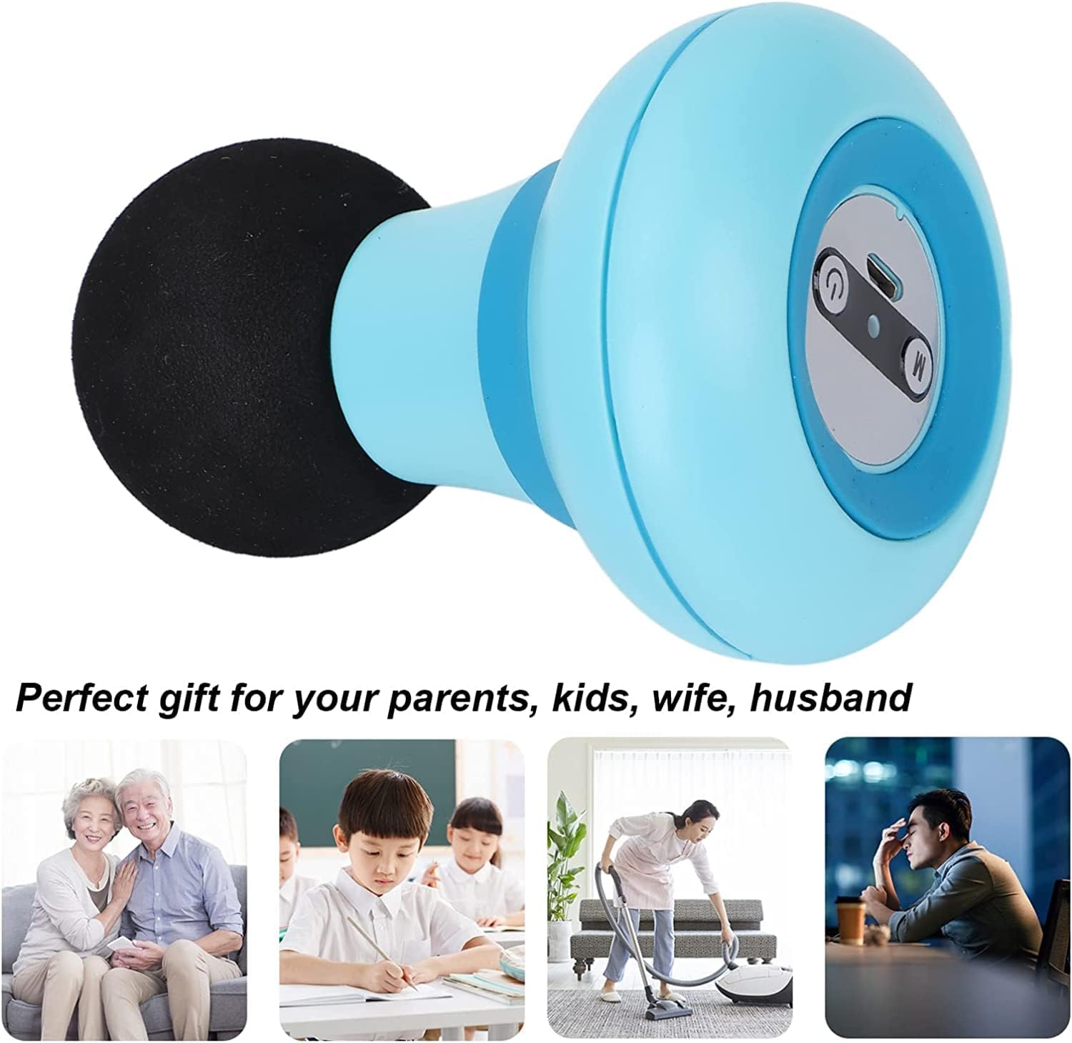 Mini-Massagepistole, tragbares Mini-Massagegerät, USB-Aufladung, elektrisches Handmassagegerät mit 6-Gang-Vibration, Tiefengewebe-Muskelmassagegerät, Faszienpistole zur Entspannung – Bild 6