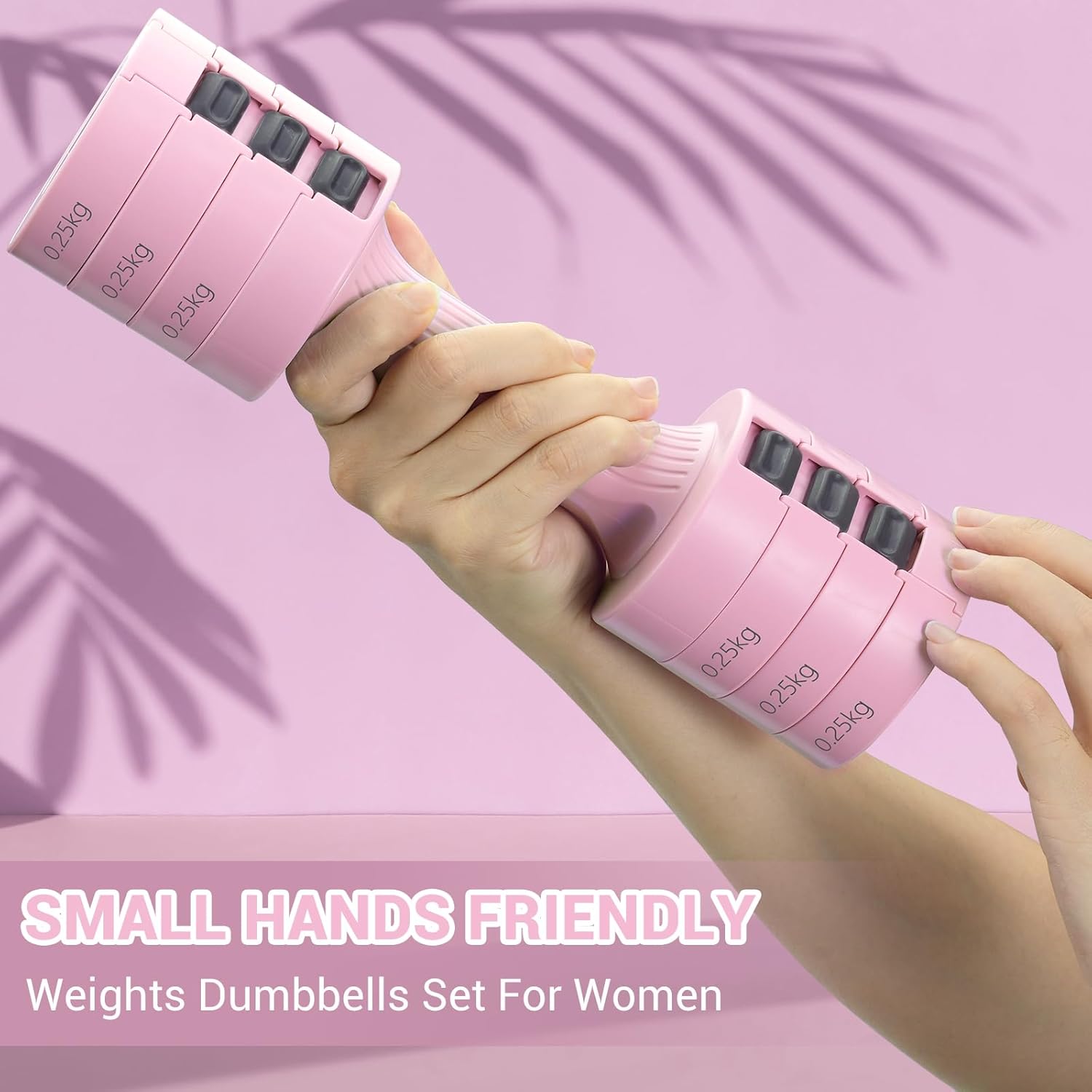 Sportneer Verstellbares Hantel-Set – Hanteln Damen-Set je 1–2,5 kg, 4-in-1-Hanteln-Set mit 2 Stück, verstellbares Hantel-Set für Heim-Fitnessstudio, Fitness, Krafttraining, Geschenk – Bild 5
