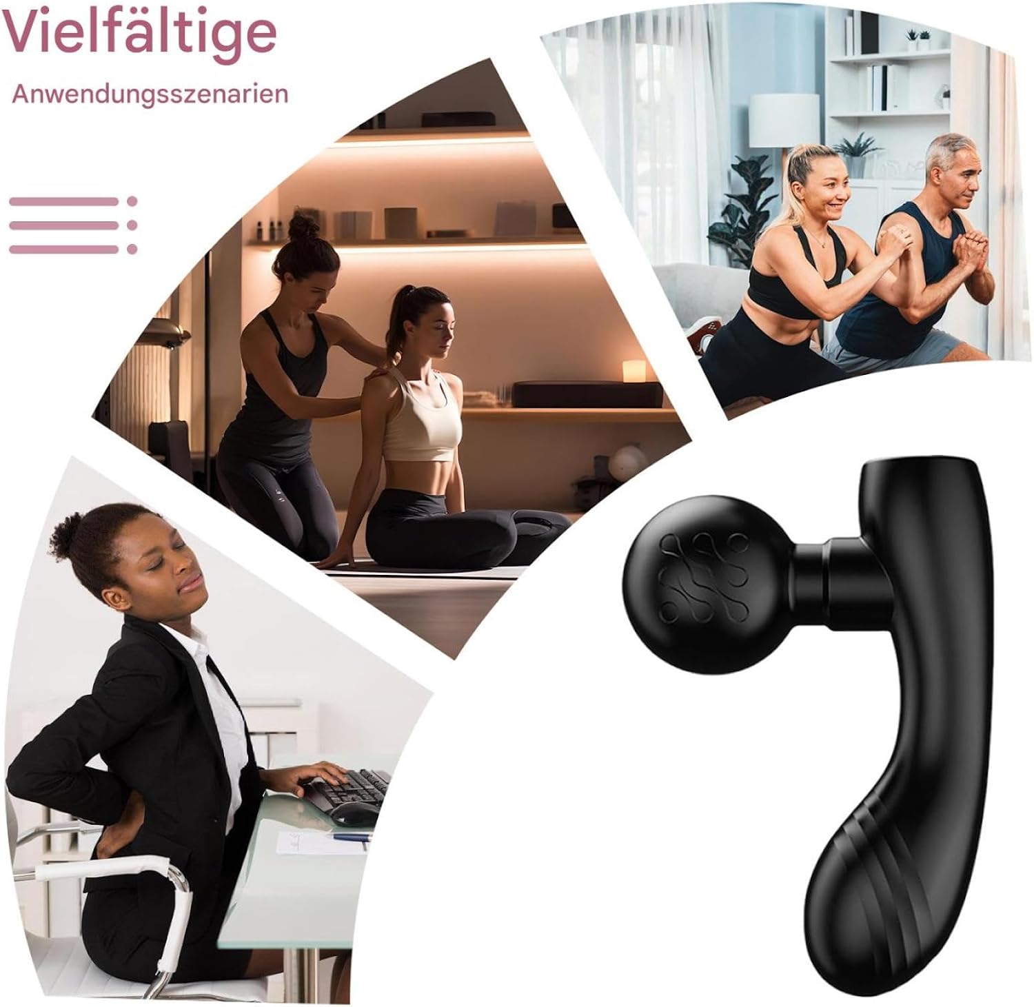 Muskelmassagegerät – Tragbares elektrisches Doppelkopfmassagegerät, Leises Muskelentspannungsgerät, Gesundheitsmassagegerät | Entspannungsgerät Für Sportler, Frauen Und Männer Vor Und Nach Dem Trainin – Bild 7