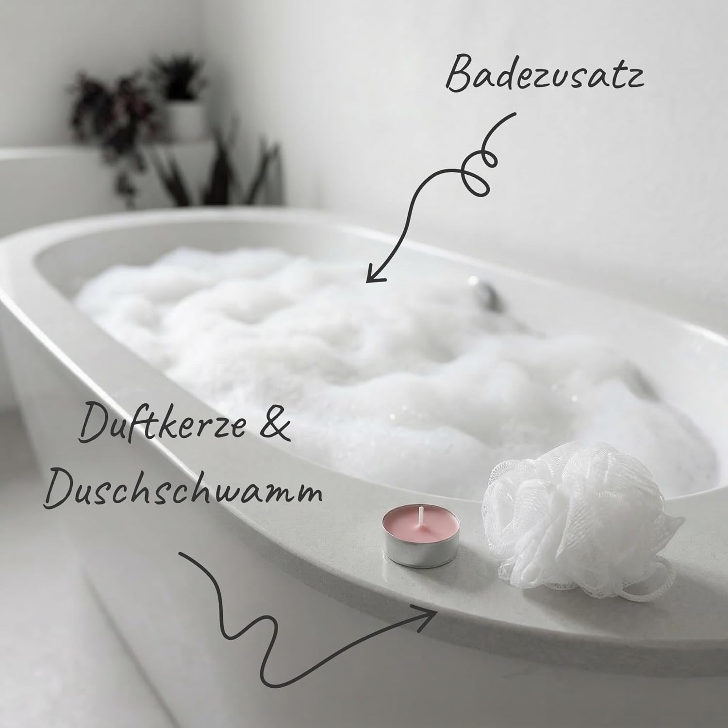 Wellness-Geschenkset für Frauen, 6-teiliges Geschenksäckchen mit Badezusatz, Duftkerze und mehr, Geschenk für Mama, Frau, Schwester & Freundin, Entspannung für Frauen, Geschenkbox, Geschenkbox zum Geburtstag – Bild 7