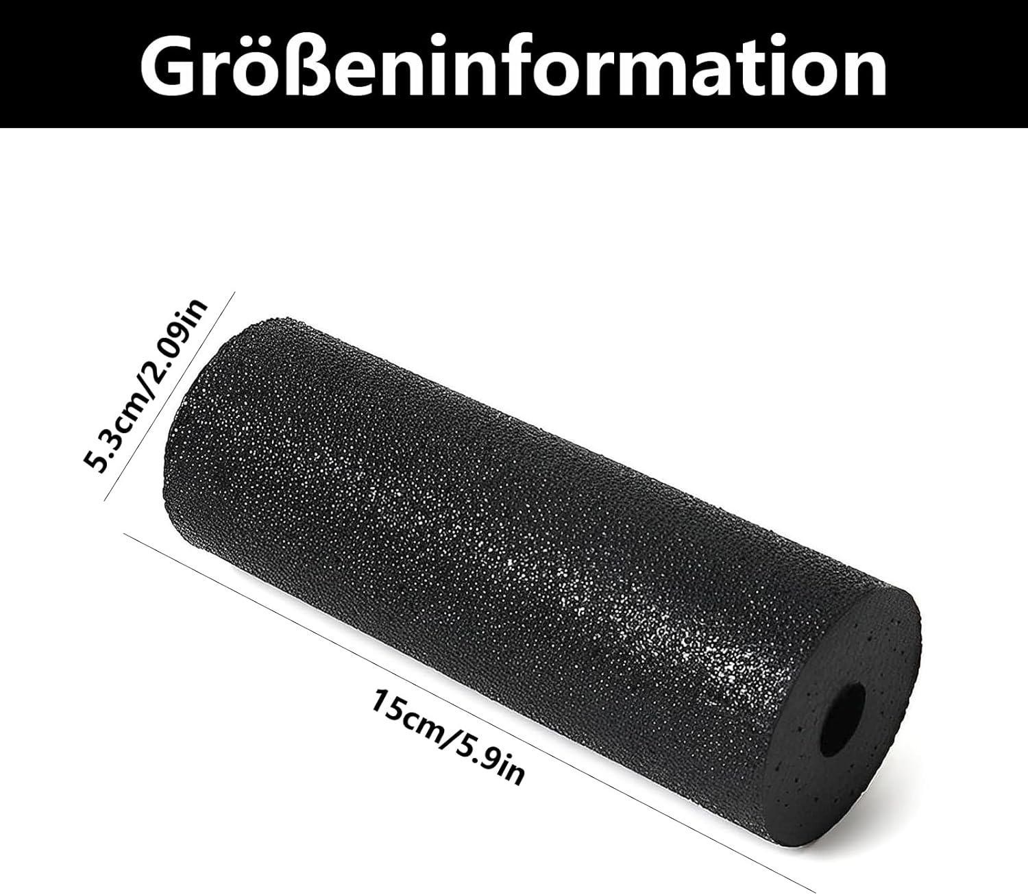 Faszienrolle klein – Mini Faszienrolle für Füße & Selbstmassage – Effektive Fitnessrolle für Einsteiger & Leistungssportler (Schwarz) – Bild 2