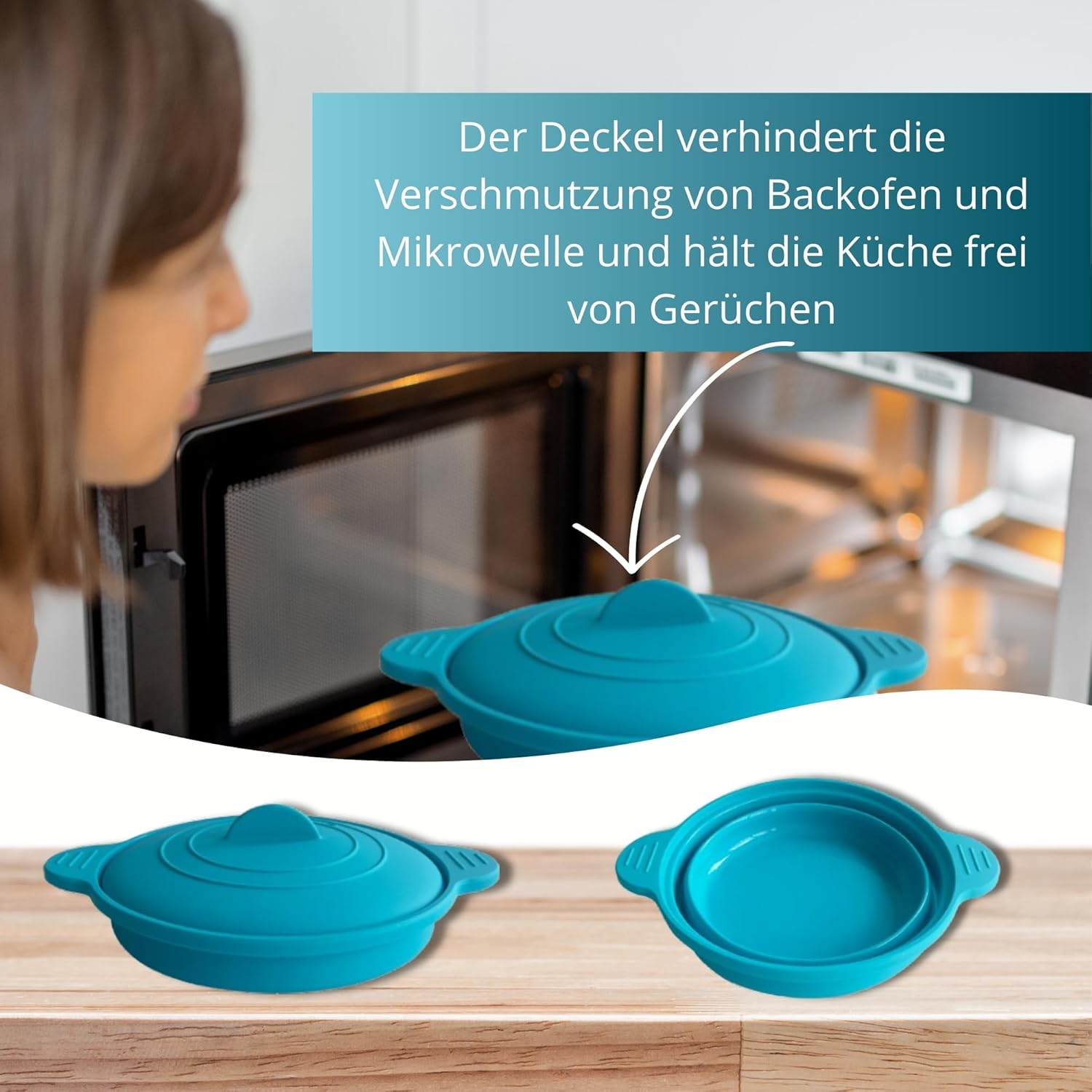 Dampfgarer für Mikrowelle und Backofen 900 ml, faltbare Silikon-Dampfbox, schnelles und gesundes Kochen, einfach zu lagern und zu transportieren – Bild 5