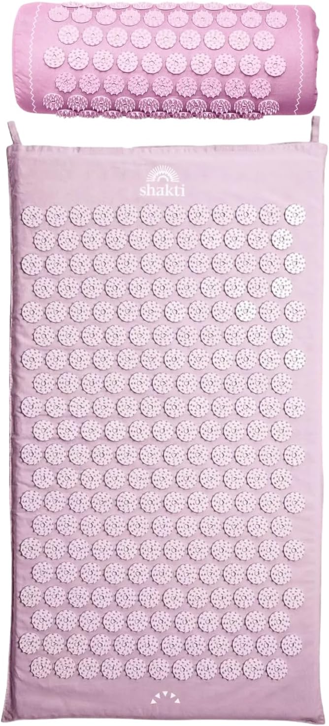 ShaktiMat (Das Original seit 2007) Akupressurmatte und Akupressurkissen zur Entspannung für Rücken, Nacken, Füße, ethisch handgefertigt, GOTS-zertifizierte Bio-Baumwolle, Rosa