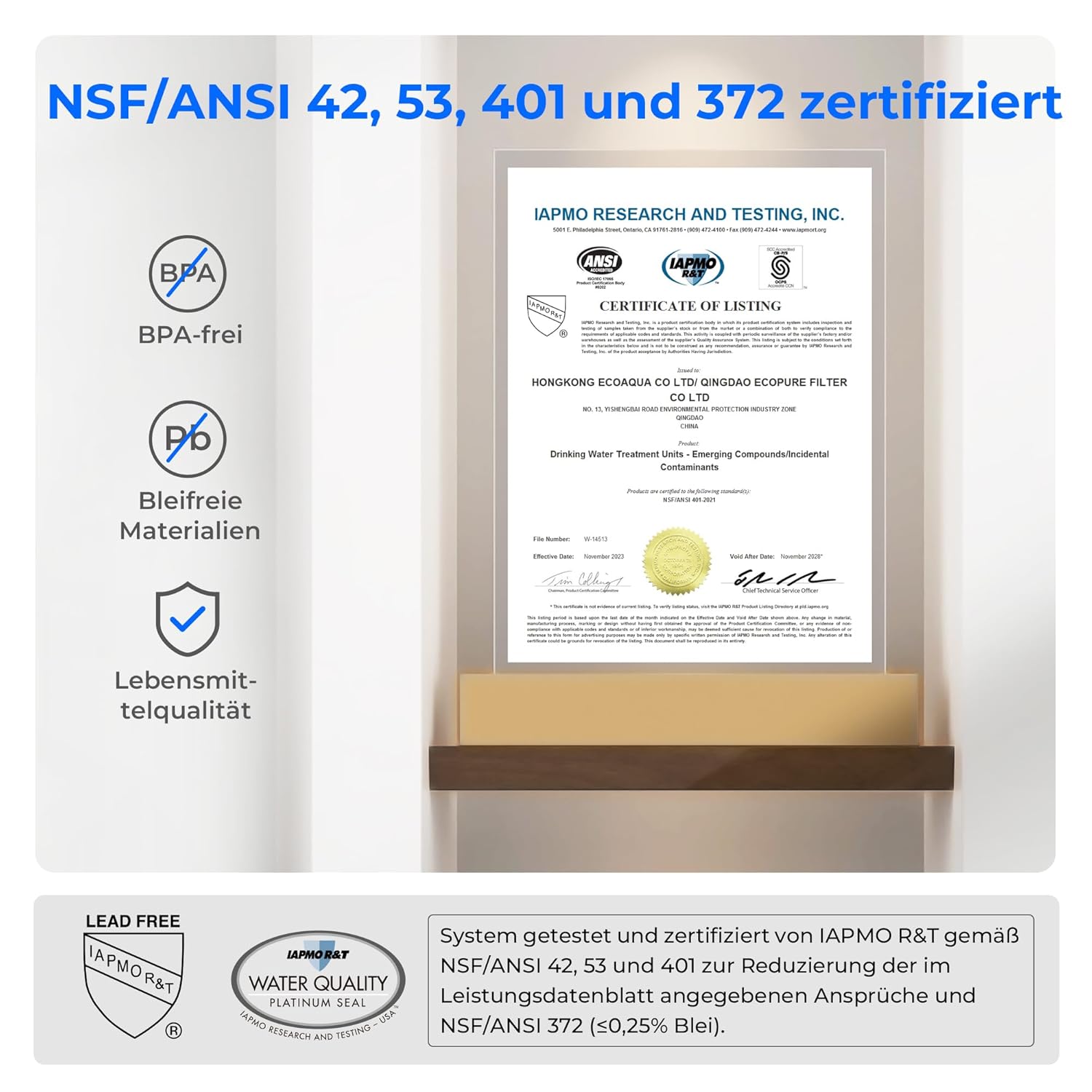 Waterdrop Mega Instant elektrischer Wasserfilterkrug mit 3-Monats-Filter, 6 l Wasserfilterkrüge, reduziert Chlor, Blei, Quecksilber, PFAS, PFOA/PFOS, 757 Liter, blau – Bild 5