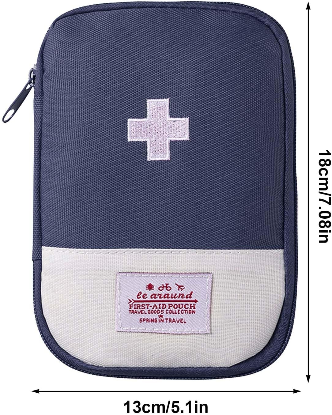 Leere Erste-Hilfe-Tasche, klein, tragbare Medizintasche, Mini-Erste-Hilfe-Tasche, leer, Erste-Hilfe-Set, Outdoor, Reise-Apothekentaschen, Medizintaschen, Notfalltasche – Bild 2