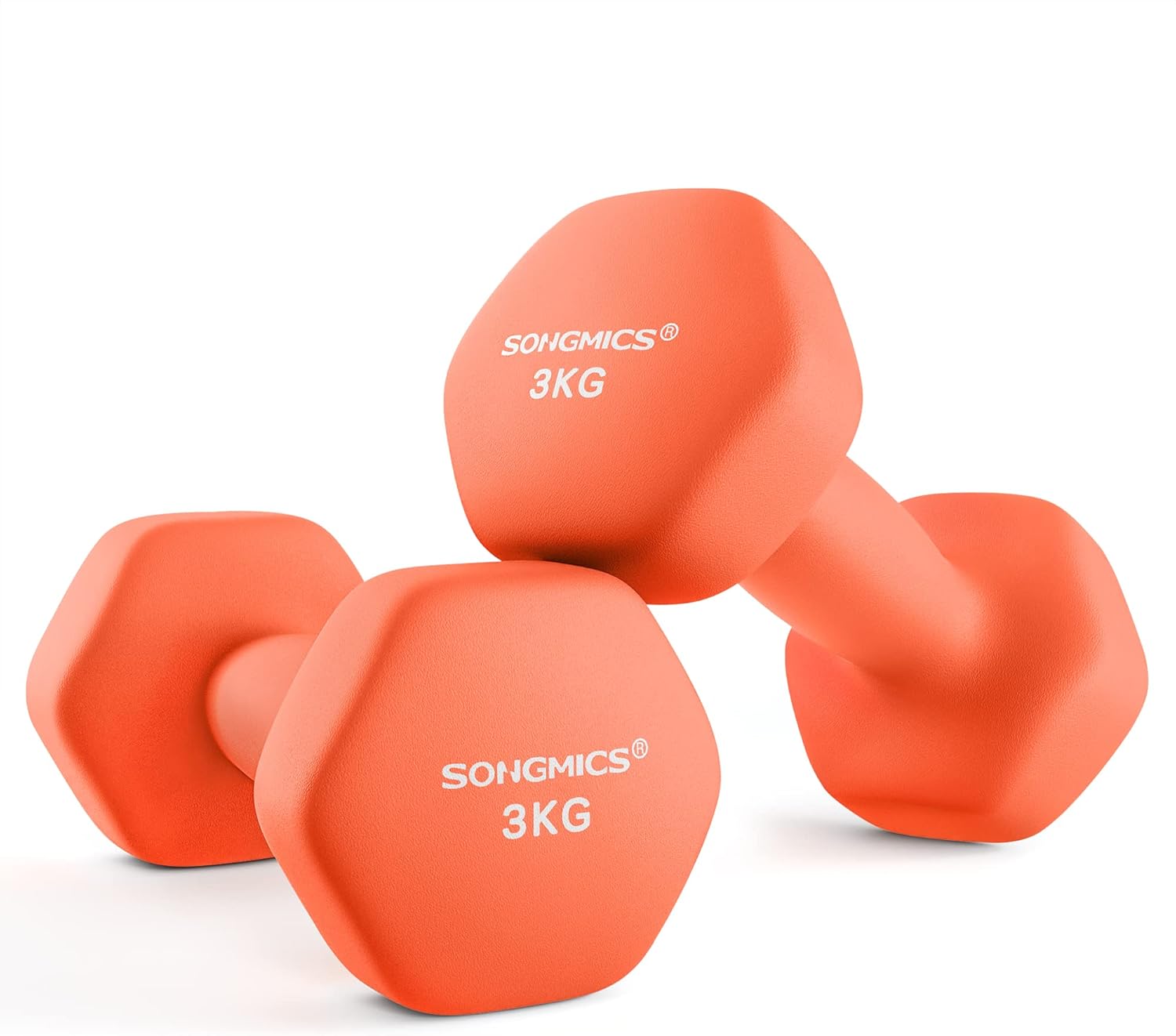 SONGMICS Hanteln 2er Set Hanteln Set Hanteln Hexagon Neoprenbeschichtung Krafttraining Workout Fitness Training Zuhause
