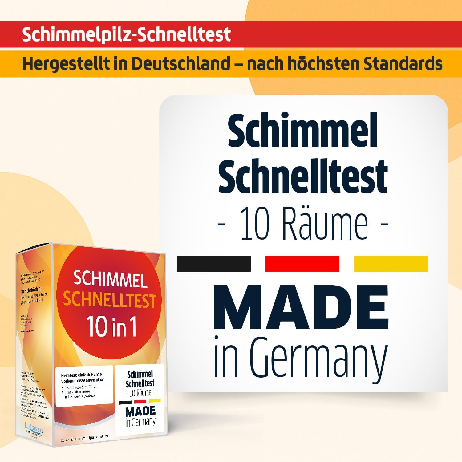 Schimmeltest mit 10 Nährböden, Schimmel-Schnelltest zur Bestimmung von Schimmelpilzsporen in der Luft – Bild 7