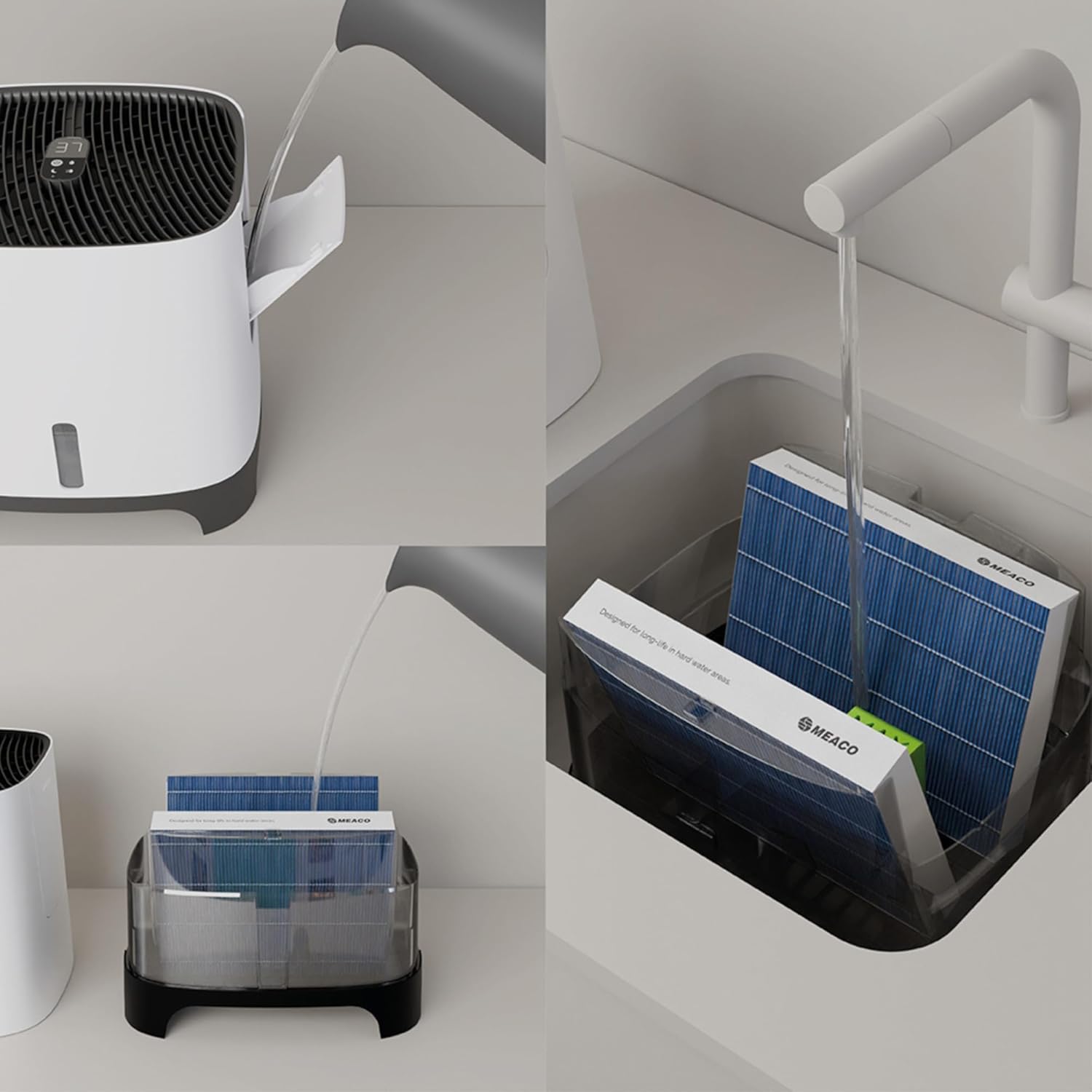 Meaco Armin 680 ml Luftbefeuchter, Verdunstungsbefeuchter für Räume mit bis zu 89 m², großer 4,7-l-Tank, geeignet für weiches und hartes Wasser, reine, ideal befeuchtete Luft, keine weißen Rückstände – Bild 7