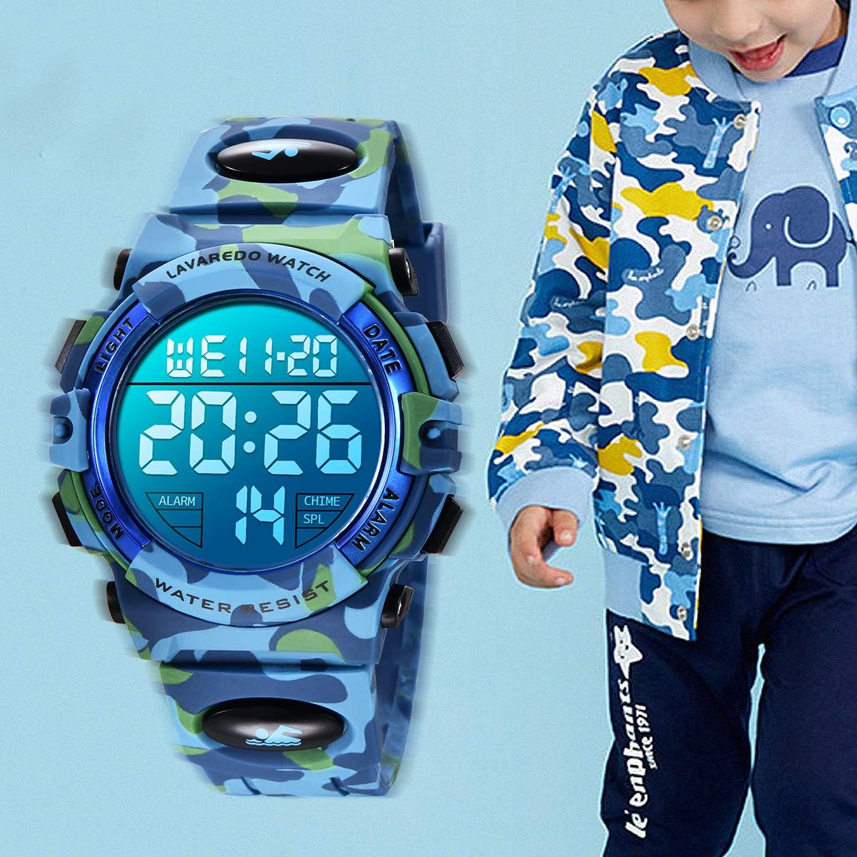 BEN NEVIS Digitaluhren für Kinder Jungen – 50 m wasserdicht, Sport, Outdoor, Digitaluhr, Kinder-Silikonuhr mit Wecker/Stoppuhr/LED-Licht/stoßfest/Datum, elektronisch, für Kinder – Bild 2