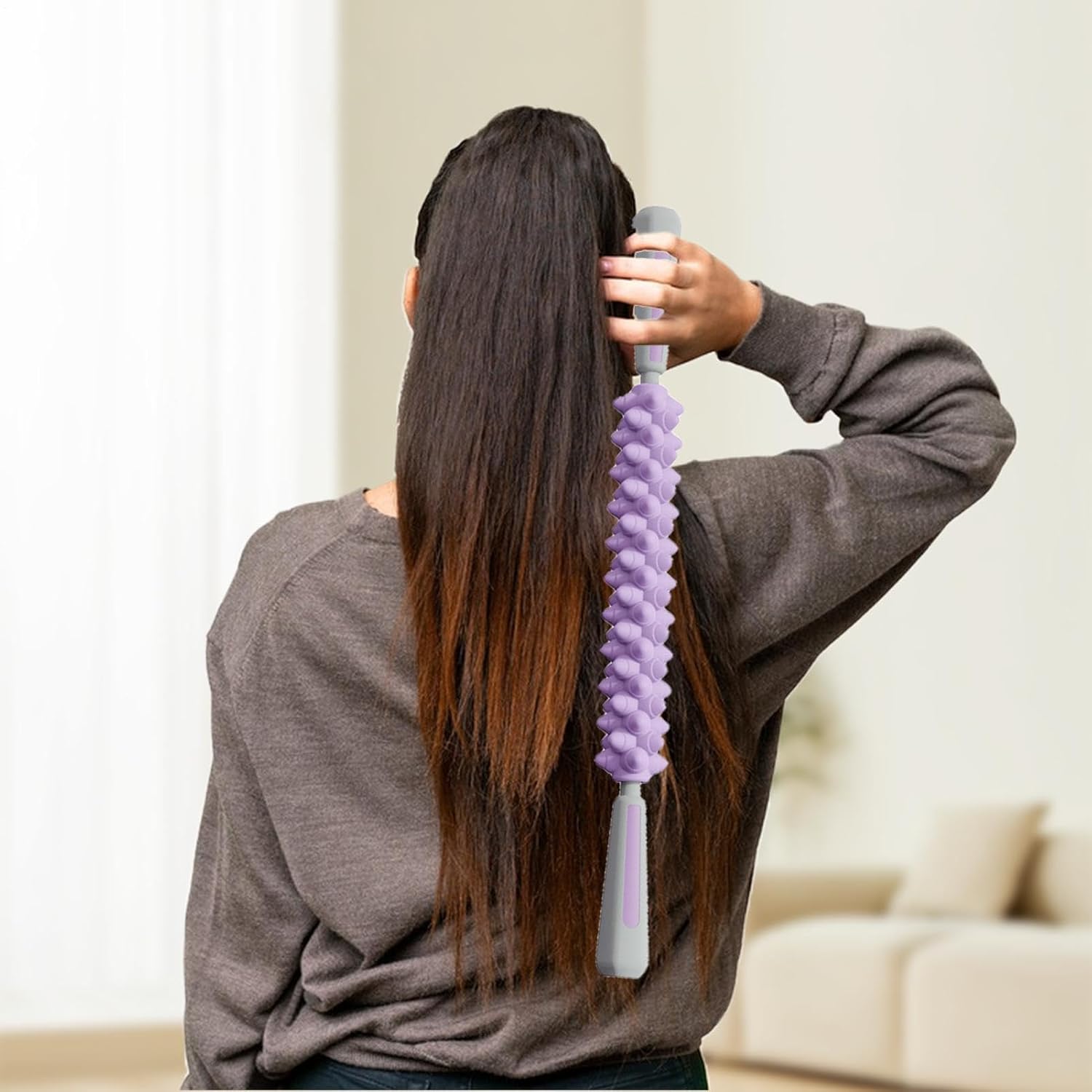 Massagestab – Manuelles Muskelroller-Werkzeug, Ergonomisches Entspannungsgerät | Ganzkörper-Entlastungsgerät, Tragbares Handmassagegerät, Handkonstruktion Zur Tiefenentlastung Des Gewebes Für Die Erho – Bild 2
