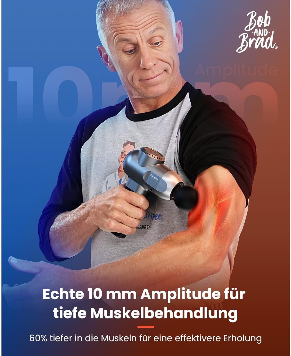 Massagepistole mit Wärme und Kältetherapie, Bob and Brad C2 Pro Tiefengewebsmassagegerät mit Wärme, Professionelles Elektrisches Massagegerät für Zuhause, Fitnessstudio, Erholung, Schmerzlinderung – Bild 4