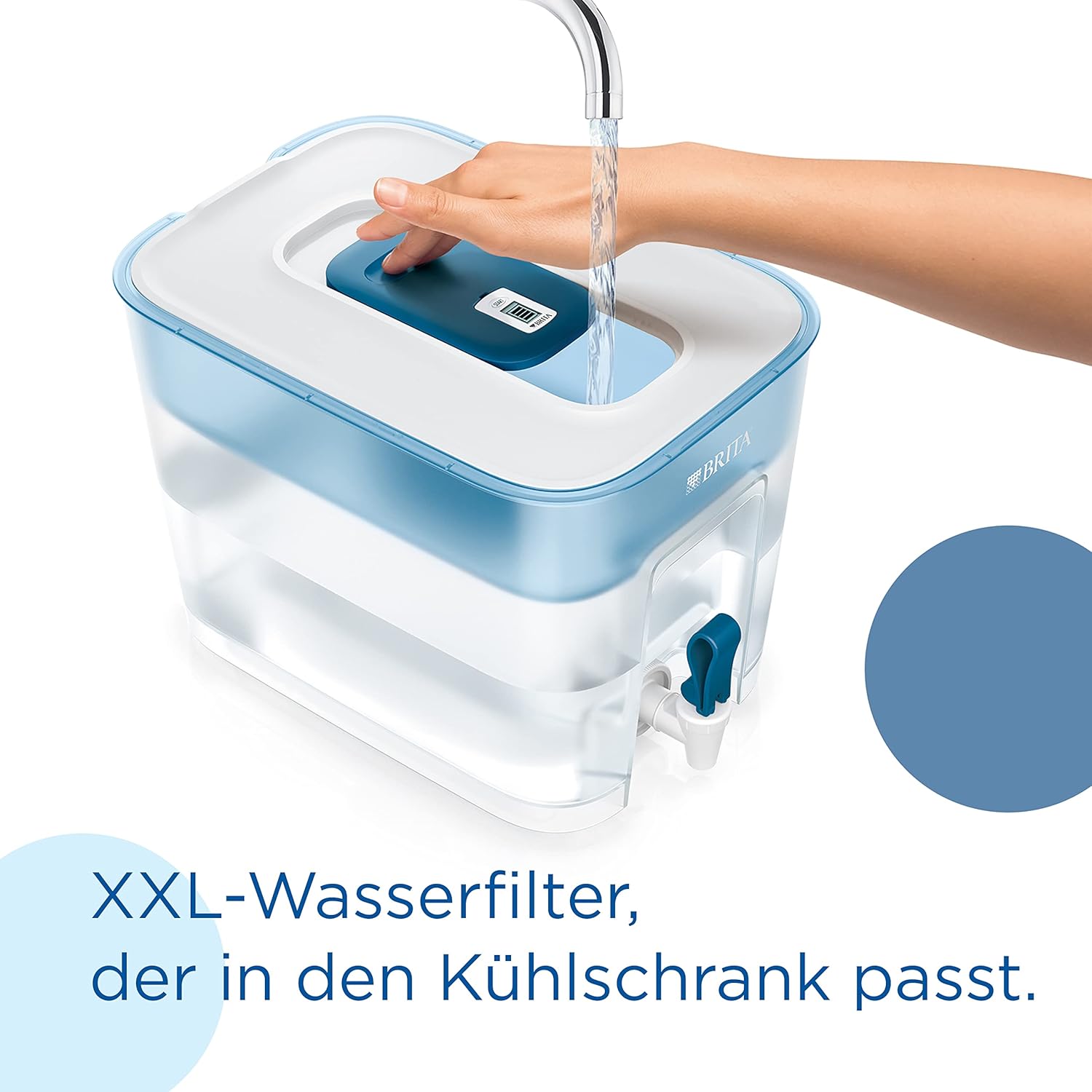 BRITA Flow Wasserfilter XXL (8,2 l) inklusive 1x Maxtra Pro Pure Performance Kartusche – Wasserspender mit Filter für Kühlschrank & große Kapazität filtert Verunreinigungen & mehr – Bild 2
