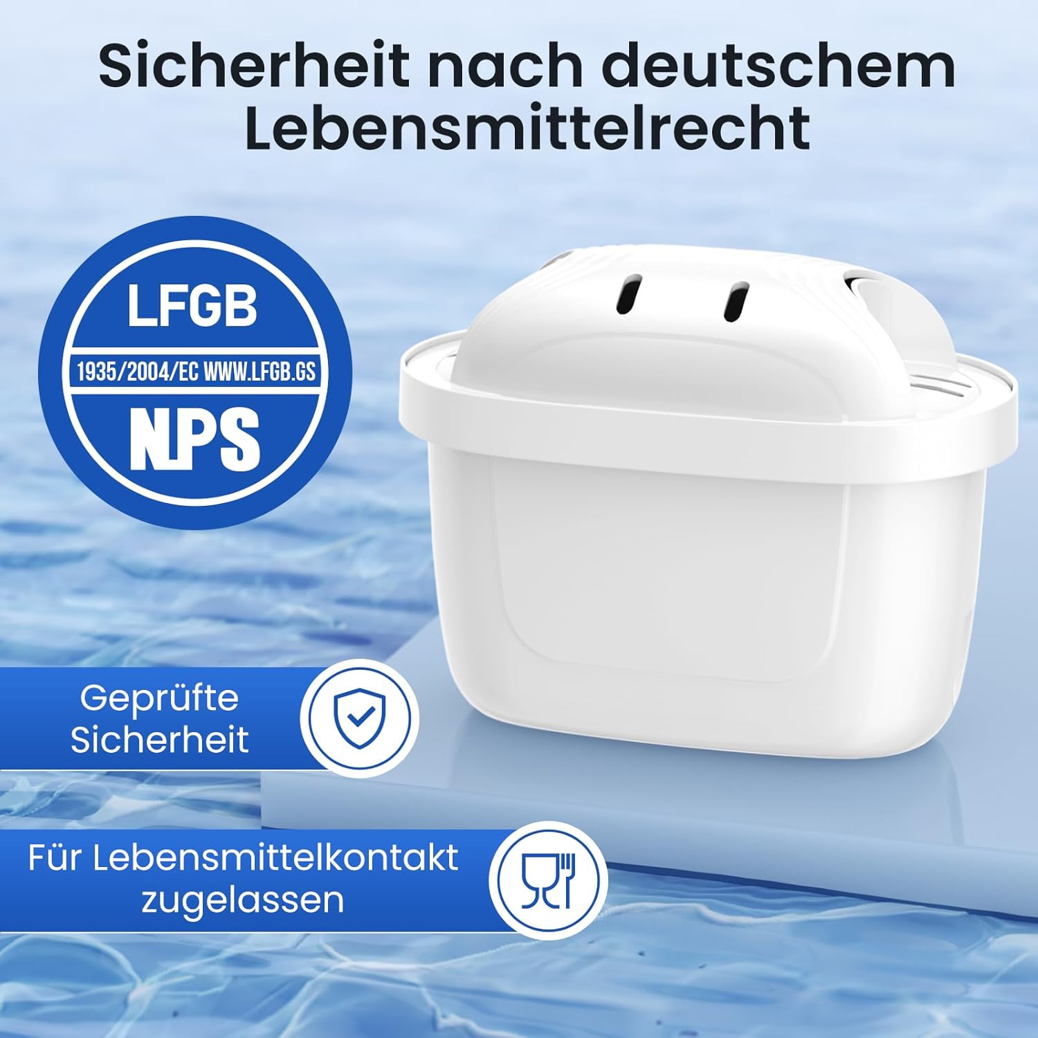 Wasserfilter Kartusche für BRITA Filter, 12er-Pack, Passend für alle BRITA Wasserfilter-Kannen, Extra Kalkschutz, Reiner Wassergeschmack, filtert PFAS, Chlor, Kalk, Metalle, Ultimativer Geräteschutz – Bild 2