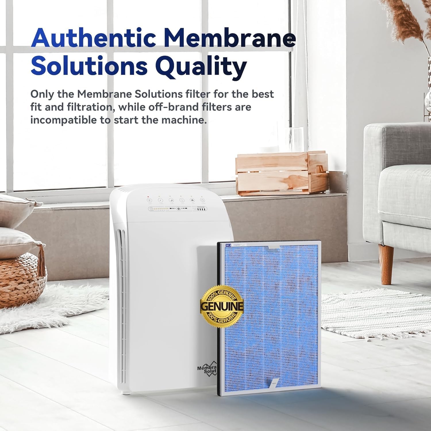 Membrane Solutions MSA3 Luftreiniger für Allergiker für Zuhause, 147 m², Raucherzimmer, H13 HEPA-Luftfilter 22 dB, Luftreiniger gegen 99,97 % Staub, Schimmel, Rauchpollen bis 0,1 µm, Tierhaargerüche – Bild 8