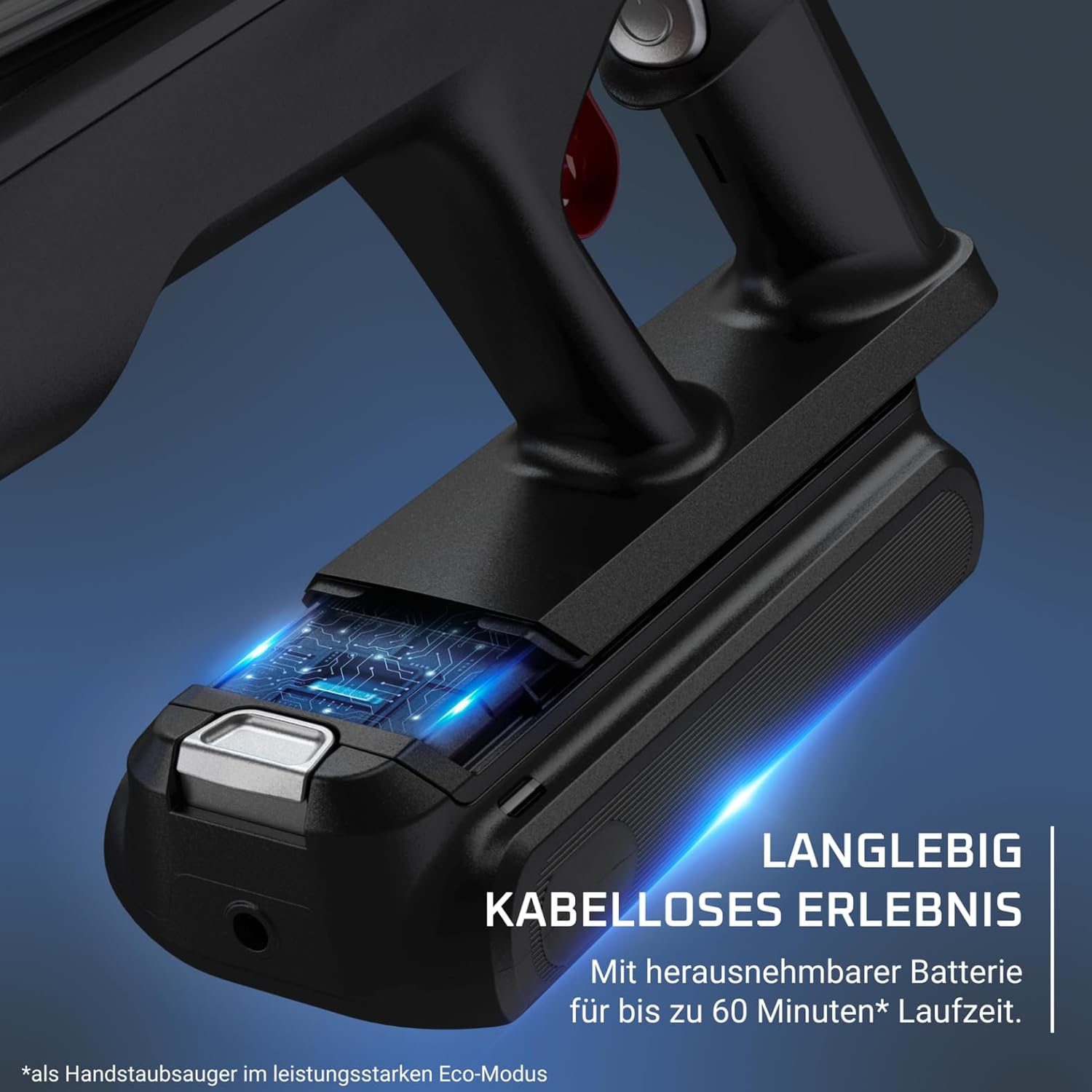 Rowenta X-Force Flex 12.60 Neo Akku-Staubsauger, nur 1,6 kg als Handstaubsauger, 150 Luftwatt, 60 Minuten Laufzeit, Flexrohr, digitale Kontrollanzeige, LED-Beleuchtung, schwarz, RH9L55E0 – Bild 5