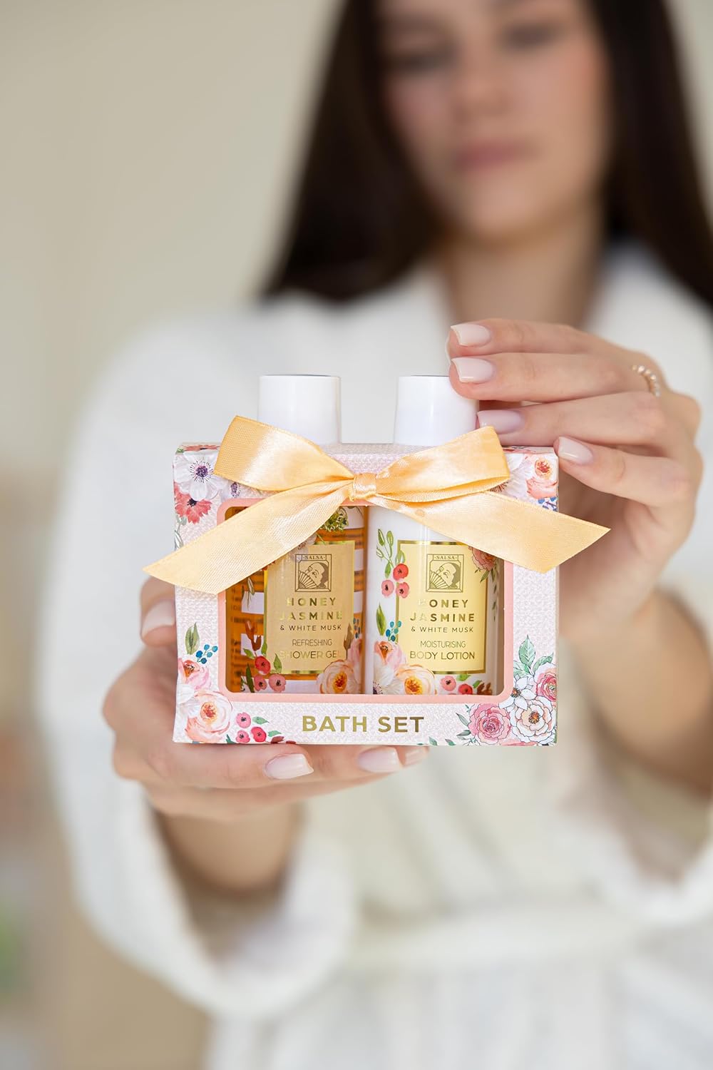 Accentra – Duschset Damen Geschenkset Honey Jasmine in schöner Geschenkbox – 2-teiliges Pflegeset mit Duschgel und Bodylotion – Wellness-Geschenkset zum Valentinstag, Muttertag und Geburtstag – Bild 8