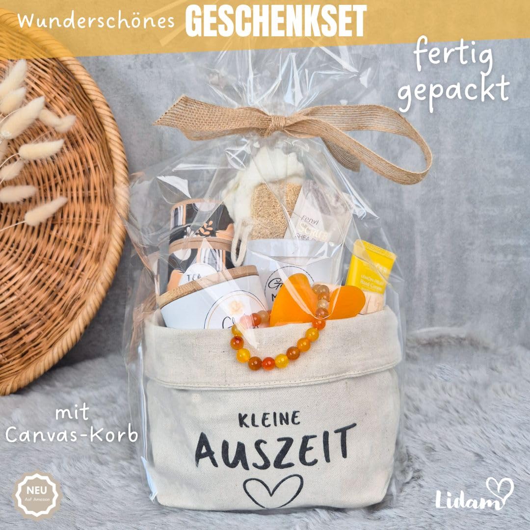 Geschenkset für Damen Kleine Auszeit | Wellness-Geschenkkorb Frau | Geschenk in Geschenktüte | Wellness-Geschenk | Geschenke für Freundin | Geburtstagsgeschenk für Frauen | Entspannungsgeschenk – Bild 2