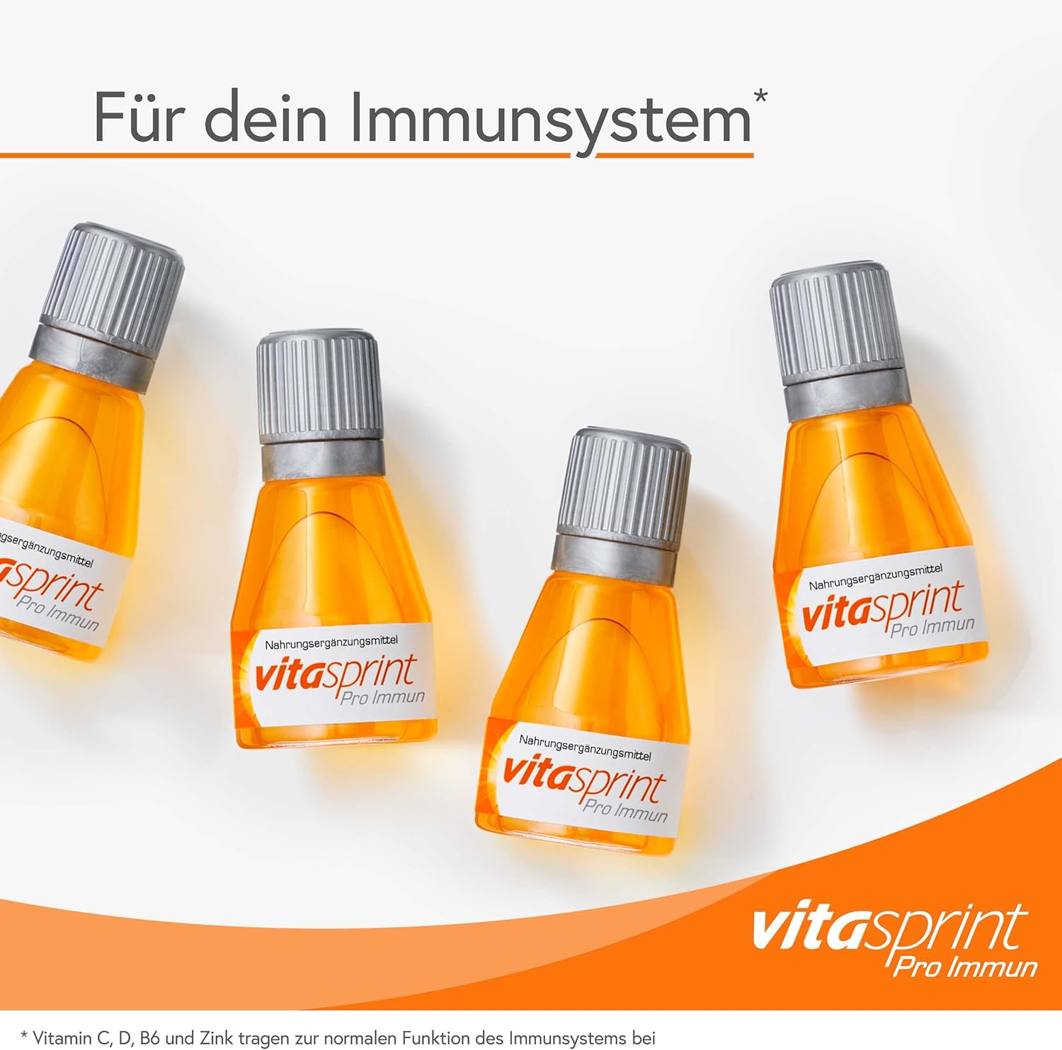 Vitasprint Pro Immunflasche – Natürliches Nahrungsergänzungsmittel zur Aktivierung der Abwehrkräfte – 1 x 24 Trinkampullen – Bild 3