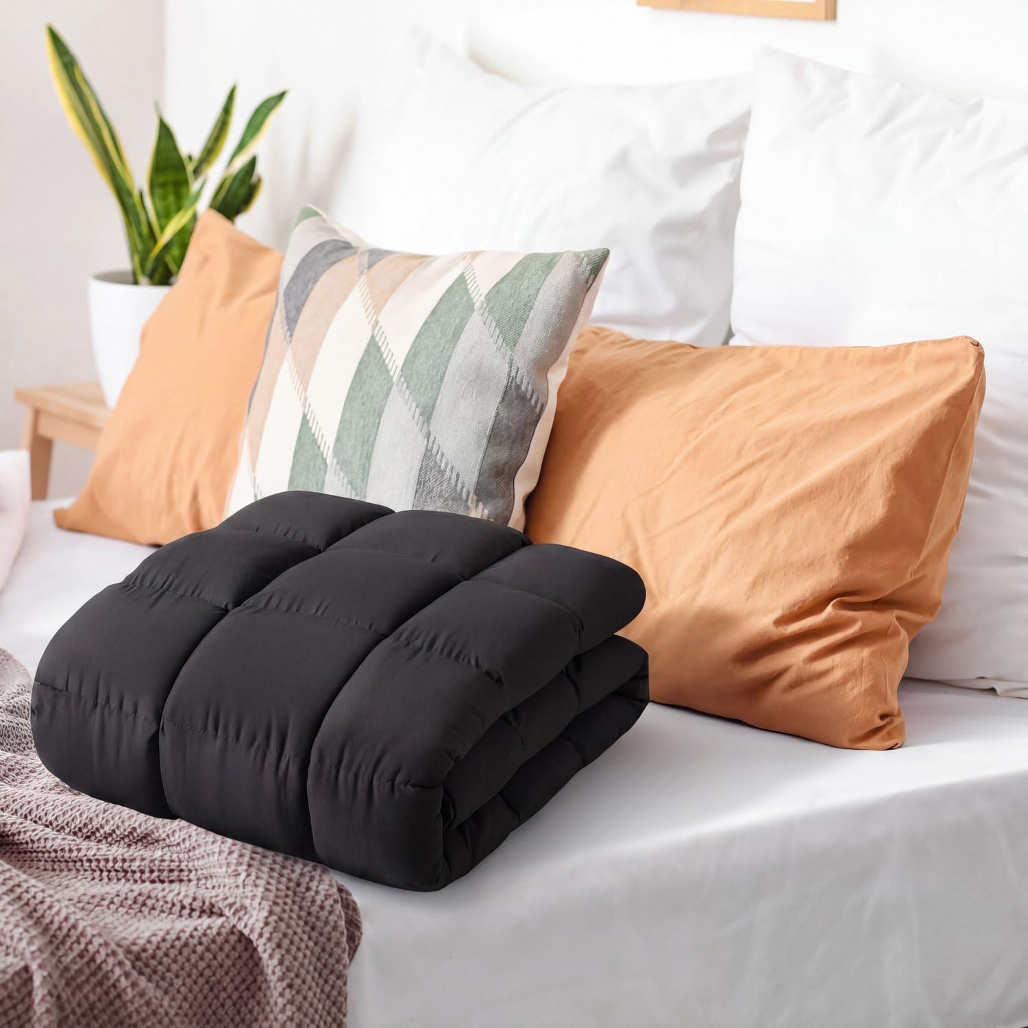 Gewichtsdecke 8 kg, Mikrofaser-Therapiedecke, 150 x 200 cm, 7-Lagen-System mit Glasperlen, Öko-Tex-zertifiziert, für besseren Schlaf und Stressabbau, Schwarz – Bild 9