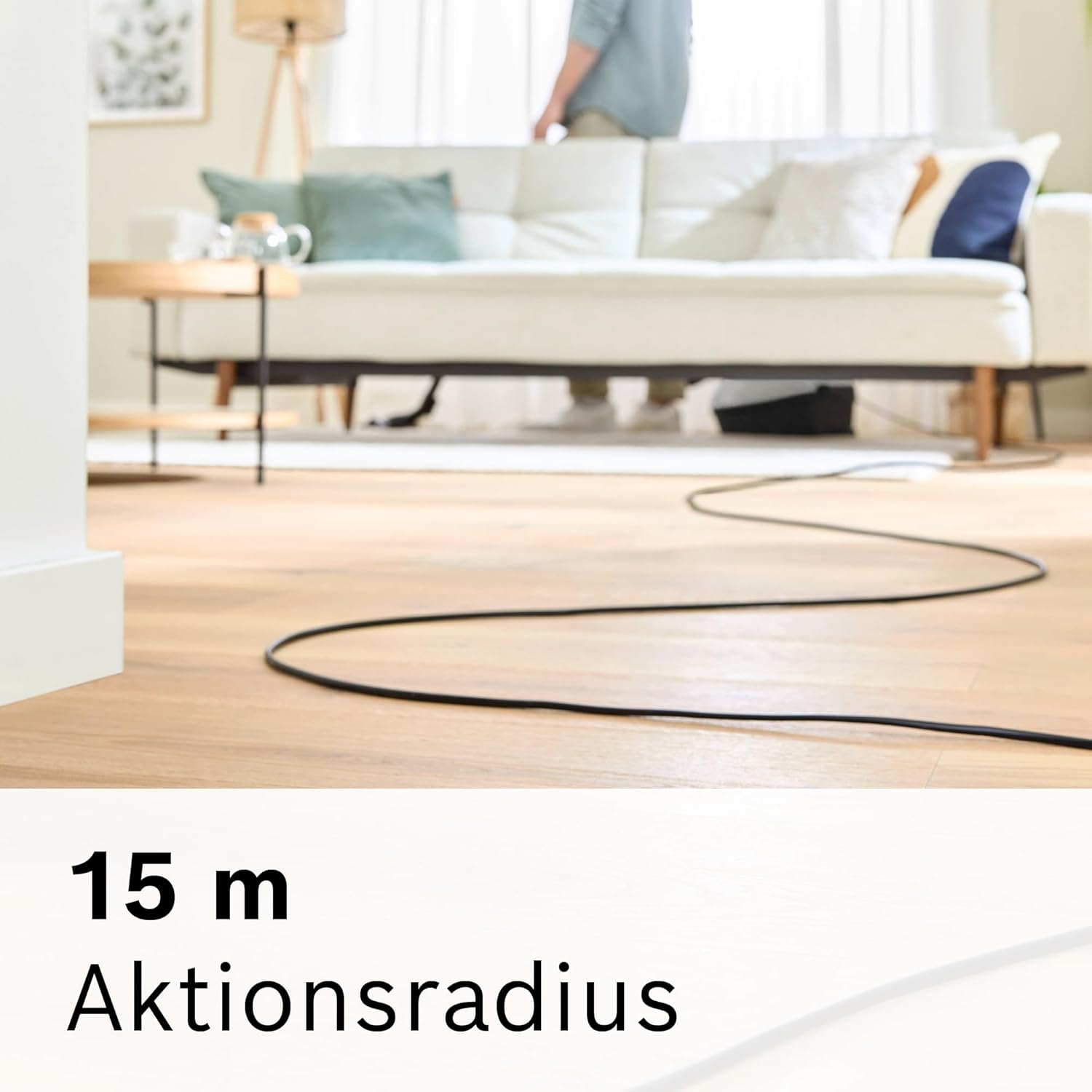 Bosch ProSilence Serie 8 BGB75XSIL Staubsauger mit Beutel, ideal für Allergiker, Hygienefilter, Hartbodendüse, langes Kabel, hergestellt in Deutschland, 650 W, weiß – Bild 6