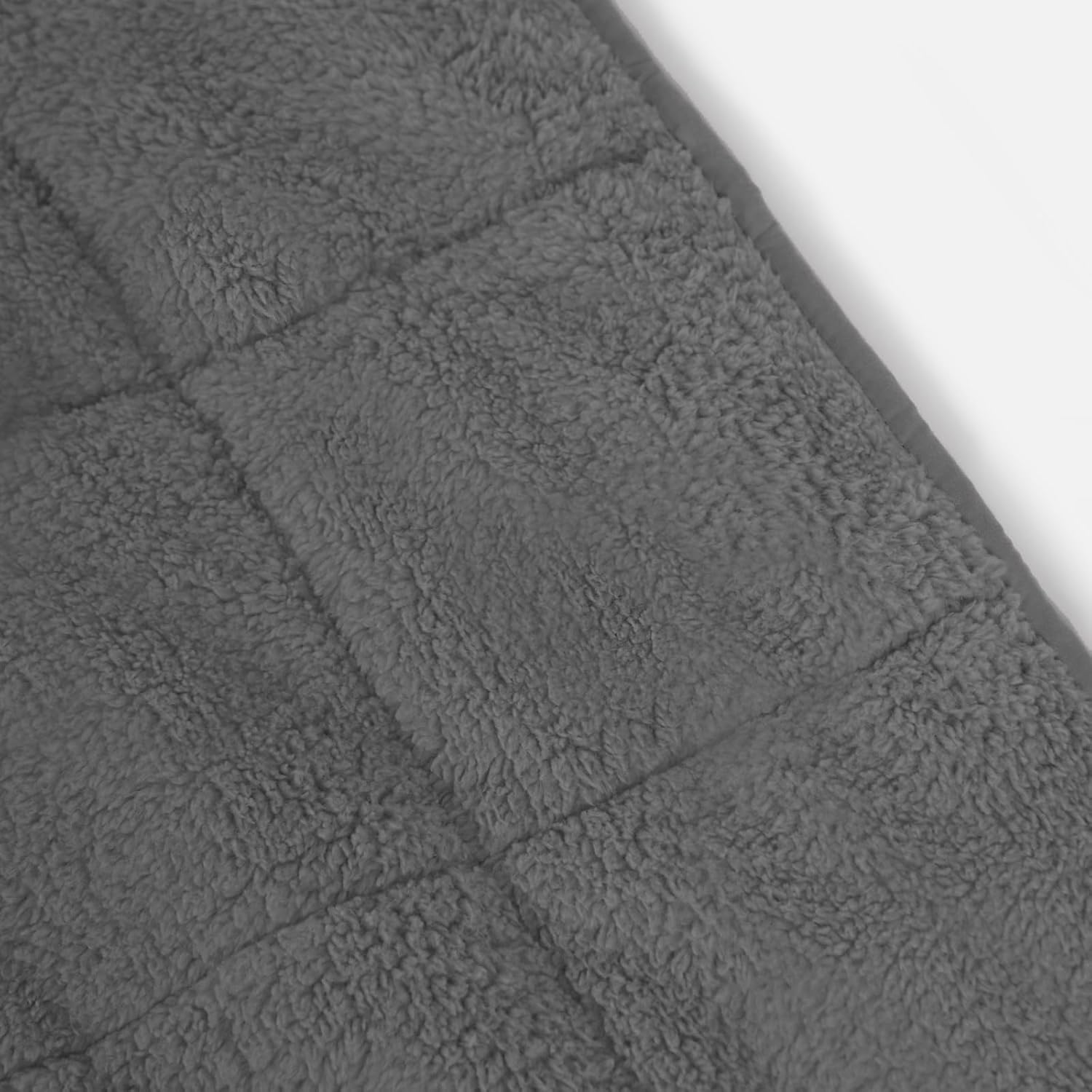 Brentfords Gewichtsdecke 6 kg für Einzelpersonen, Gewichtsdecke aus Teddyfleece für Erwachsene, 125 x 180 cm, schwere Decke Anthrazit (Haftungsausschluss: Nur für Personen ab 3 Jahren geeignet) – Bild 8