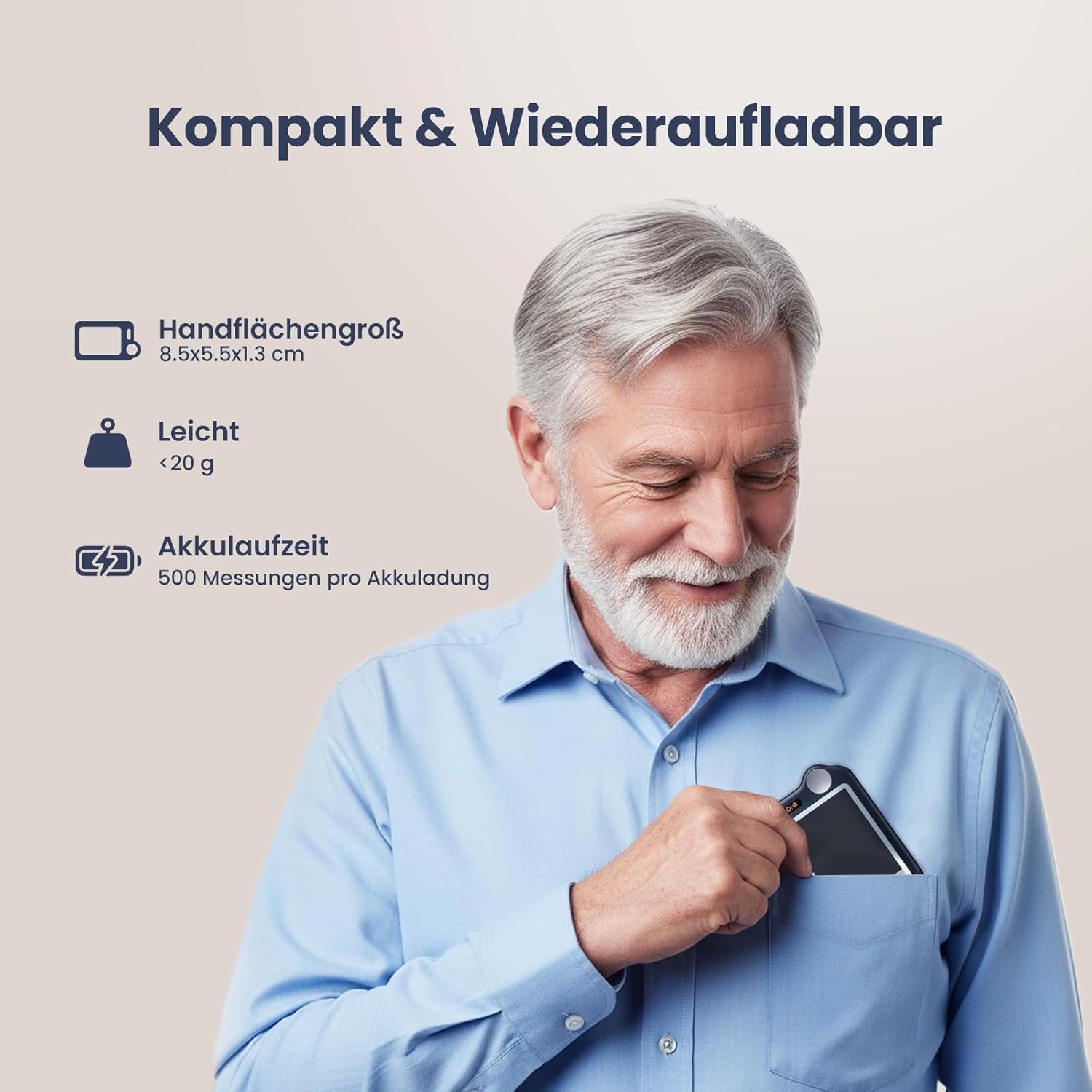 CheckMe EKG-Gerät für Zuhause, 30s/60s/5min Bluetooth-EKG-Monitor mit EKG-Analysebericht, kompatibel mit iOS & Android, Mac & Windows, Multi-User-Datenverwaltung – Bild 9