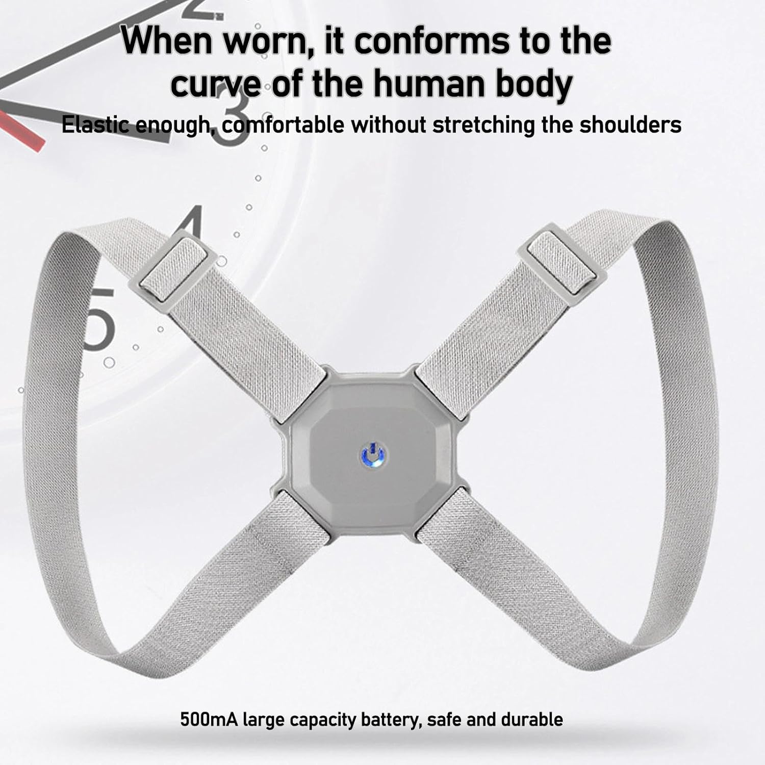 Elektronischer Haltungstrainer, Smart Corrector, Trainer Rücken mit Vibration, Rückenglätter, elektrischer Stützgürtel, orthopädisch verstellbarer Stabilisator, für Kinder, Männer, Frauen (A) – Bild 2