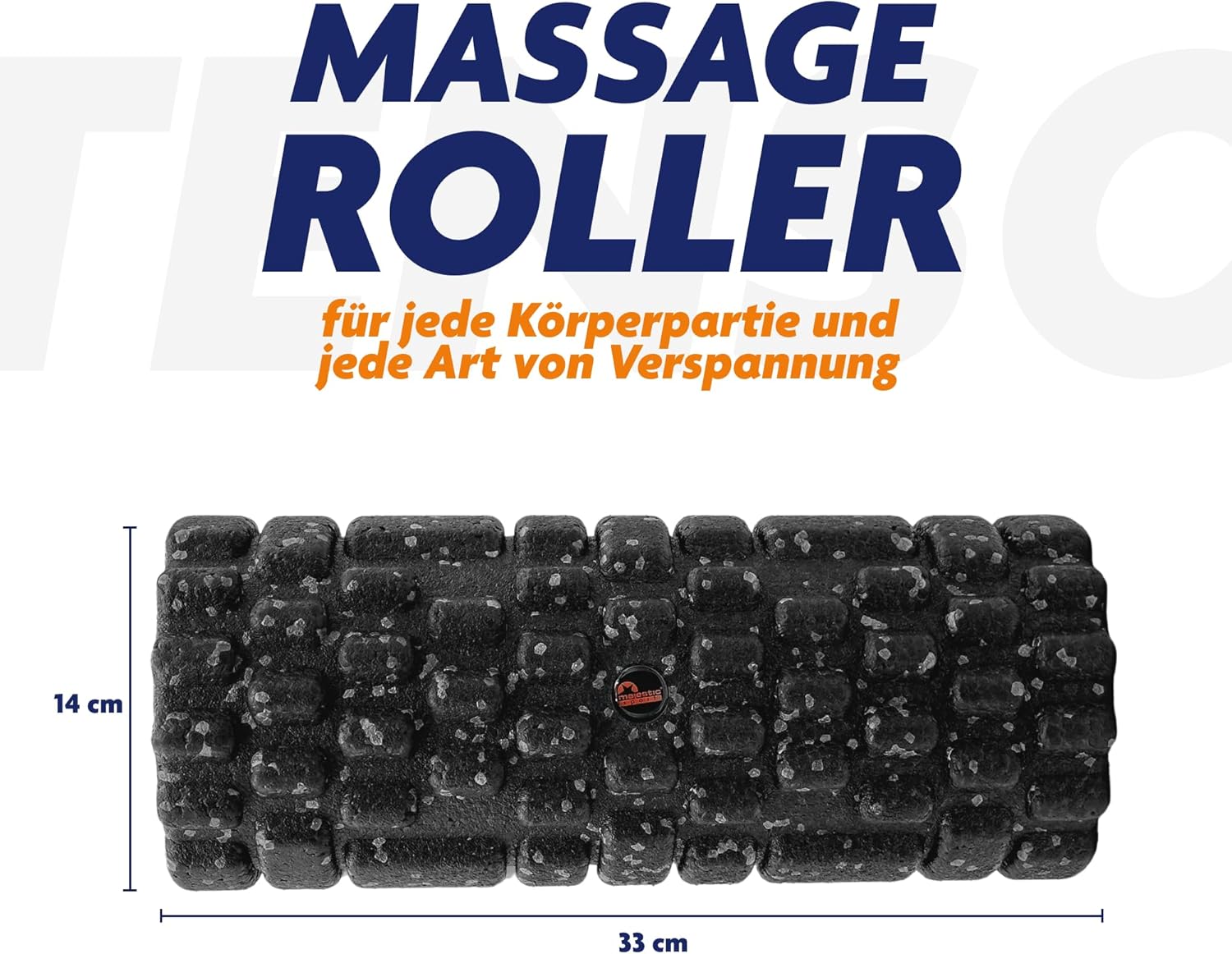 Faszienrolle mit Noppen 33 x 14 cm EPP – Massagerolle hart für Rücken, Beine & Triggerpunkte – Fitness-Schaumstoffrolle für Muskelregeneration, Yoga & Physiotherapie – Bild 7