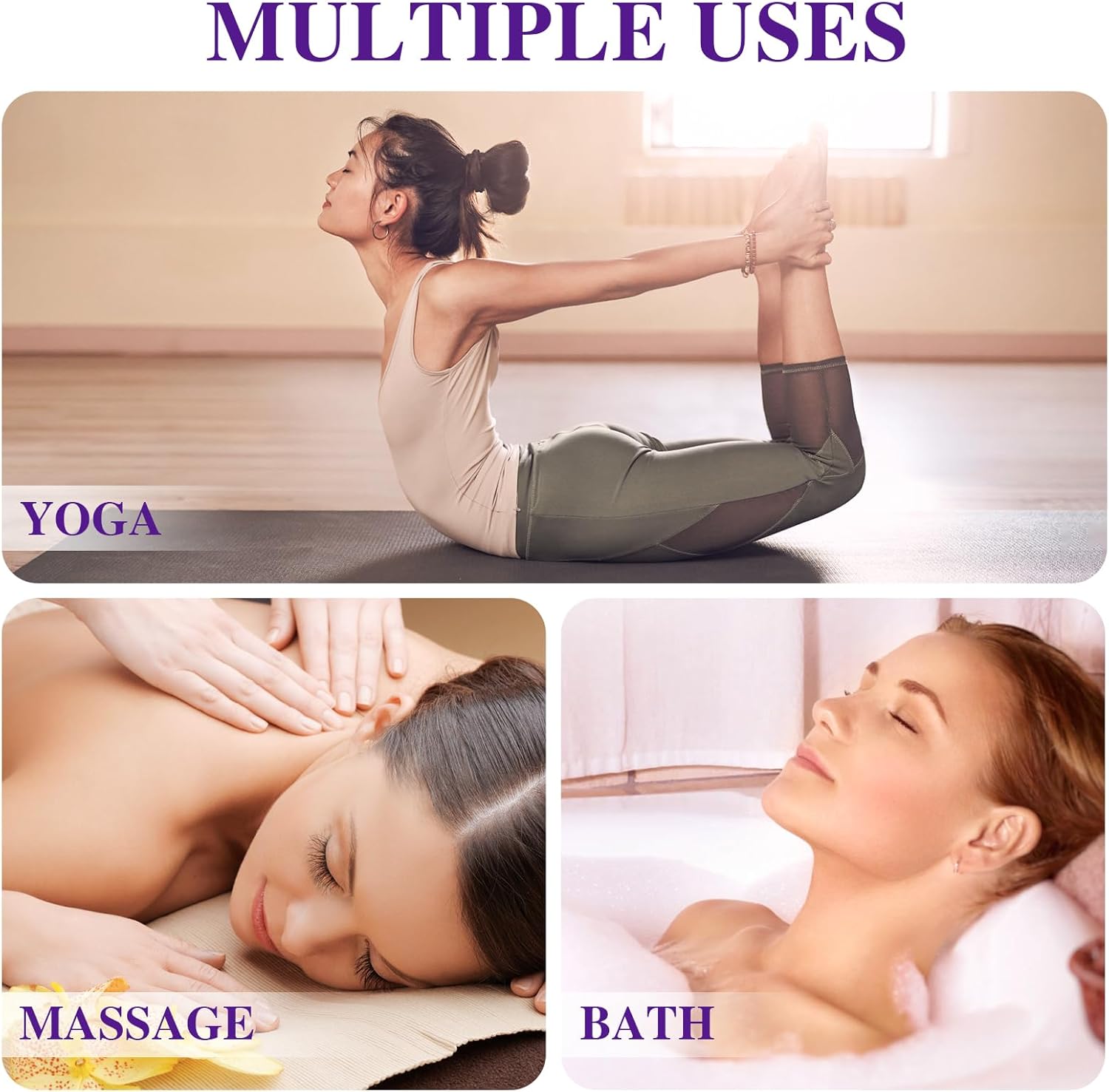 Migcaput Essential Oils Lavendelöl 100 ml, 100 % natürliche ätherische Öle, hochwertiges ätherisches Aromatherapieöl, Duftöle für Diffusor, Luftbefeuchter, Entspannung, Massage, Bad – Bild 7