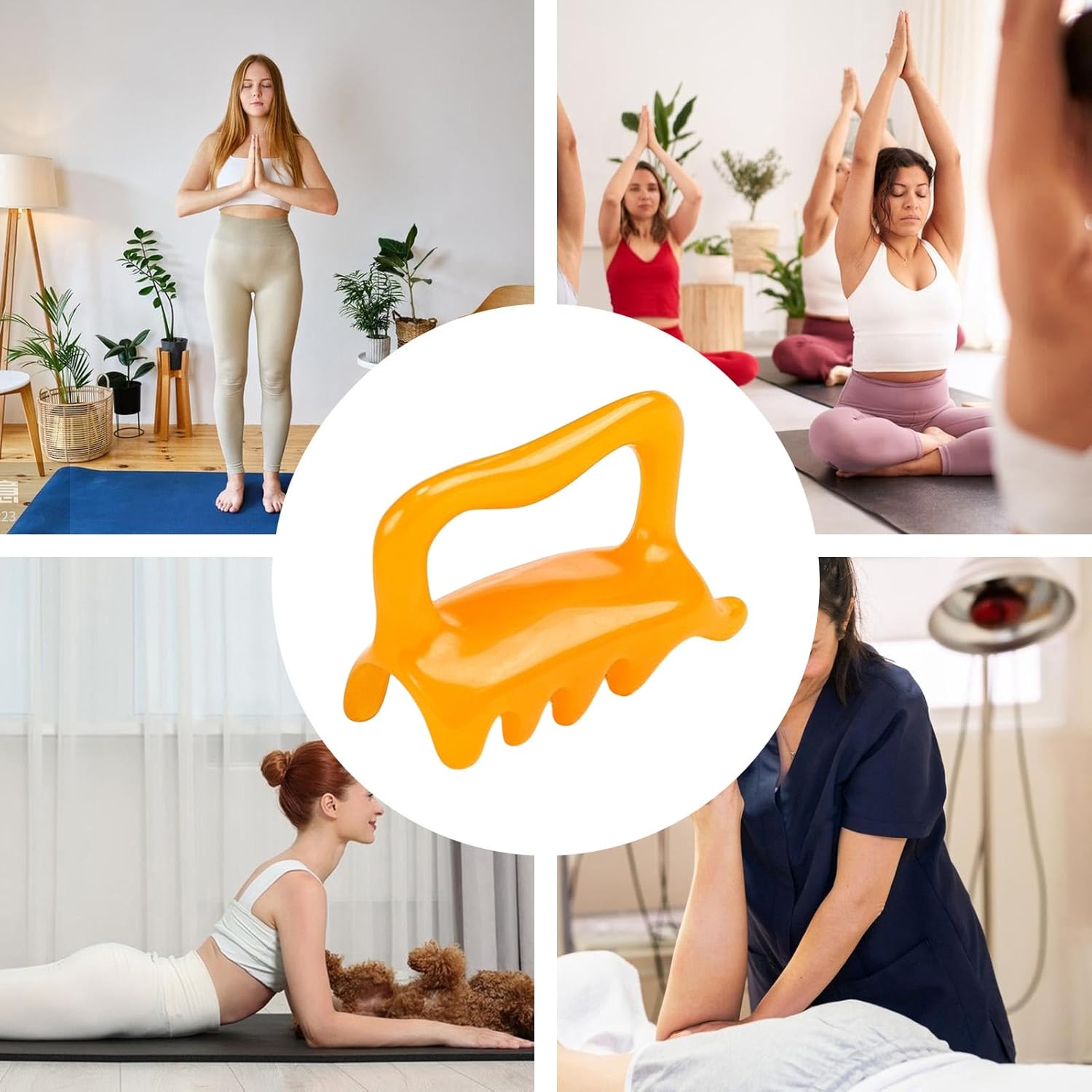 Faszienmassagegerät, großes Tiefengewebe-Massagegerät mit 8 Punkten, manuelles Faszientherapiegerät für den Rücken, lindert Schmerzen und Verspannungen für Familien – Bild 4