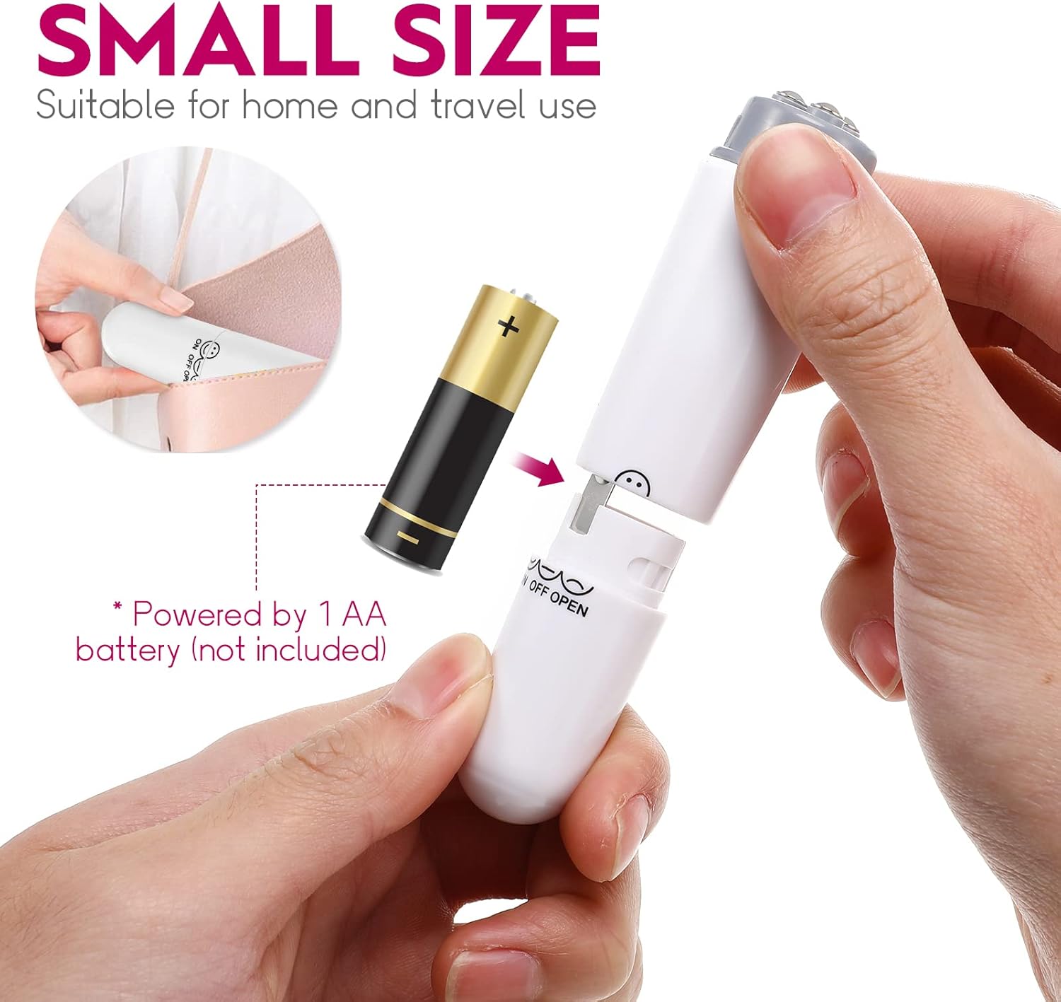 FOMIYES Gesichtsmassagegerät: 4-in-1-Mini-Elektro-Akupressur-Massagegerät für Muskeln (weiß) – Bild 6