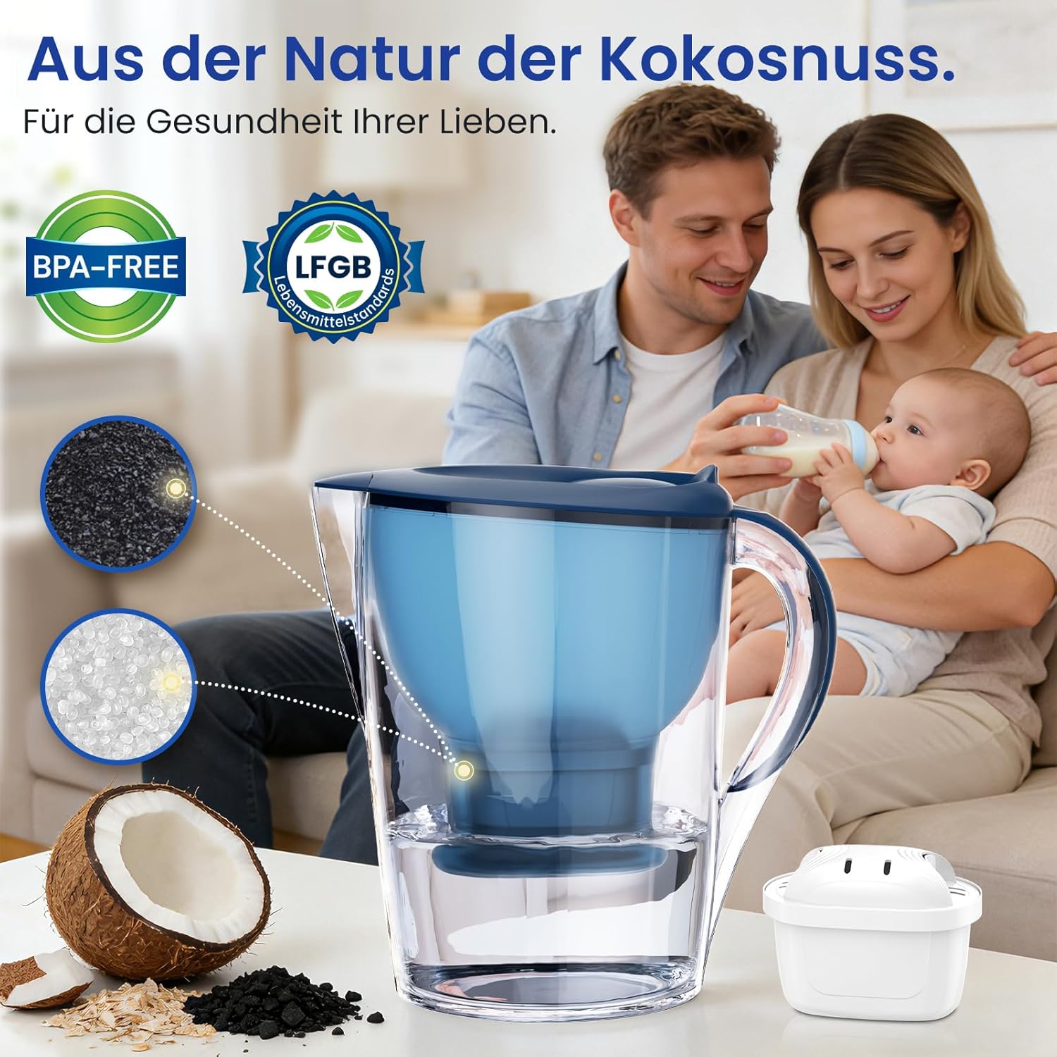 Wasserfilter Kartusche für BRITA Filter, 12er-Pack, Passend für alle BRITA Wasserfilter-Kannen, Extra Kalkschutz, Reiner Wassergeschmack, filtert PFAS, Chlor, Kalk, Metalle, Ultimativer Geräteschutz – Bild 5
