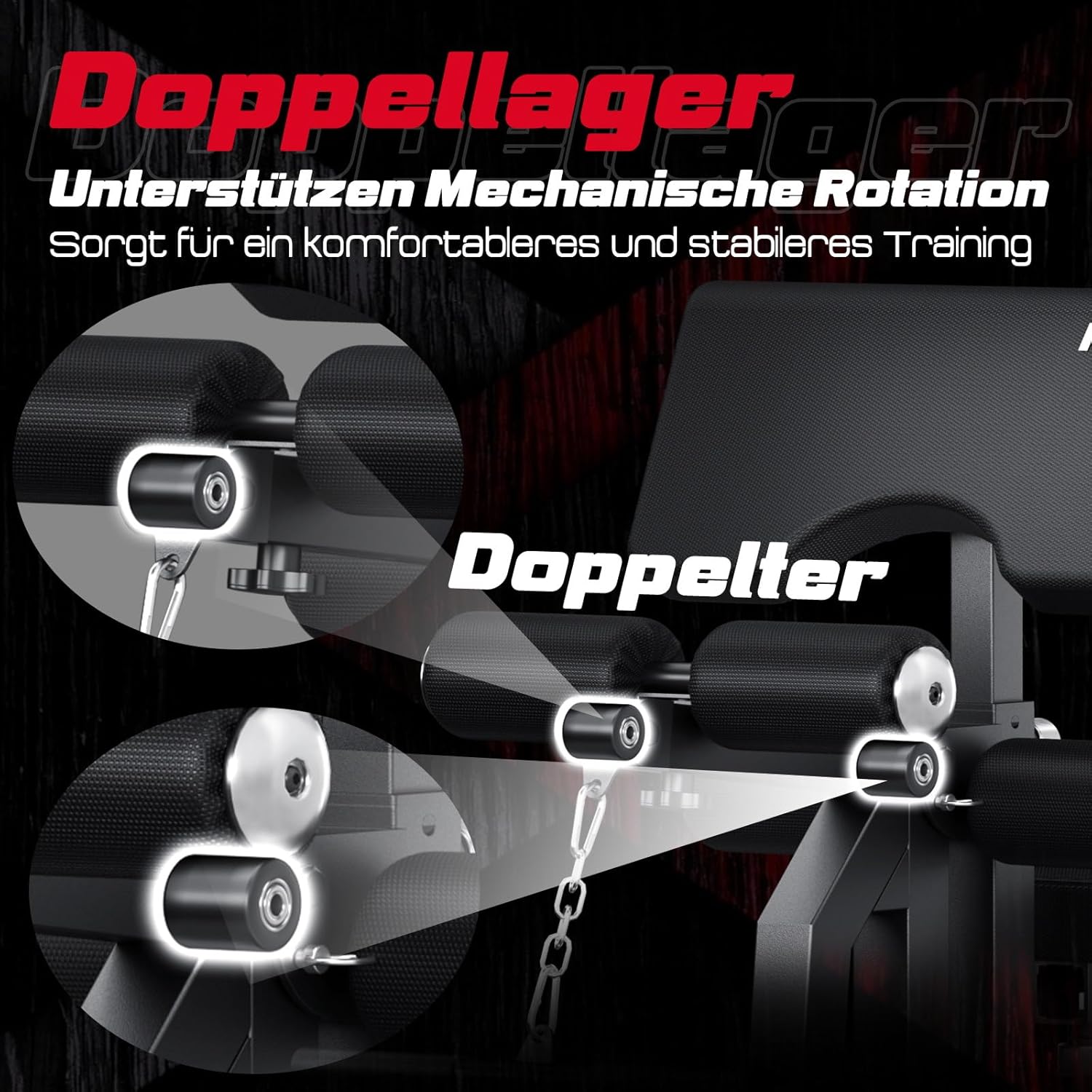 Keppi Bench3000 Max verstellbare Hantelbank mit 600 kg Tragkraft, strapazierfähig, verstellbar für Heimtraining, Schrägbank, Preacher-Pad und Trainingsbank mit Neigungs-/Abwärts-/Flachverstellung – Bild 4