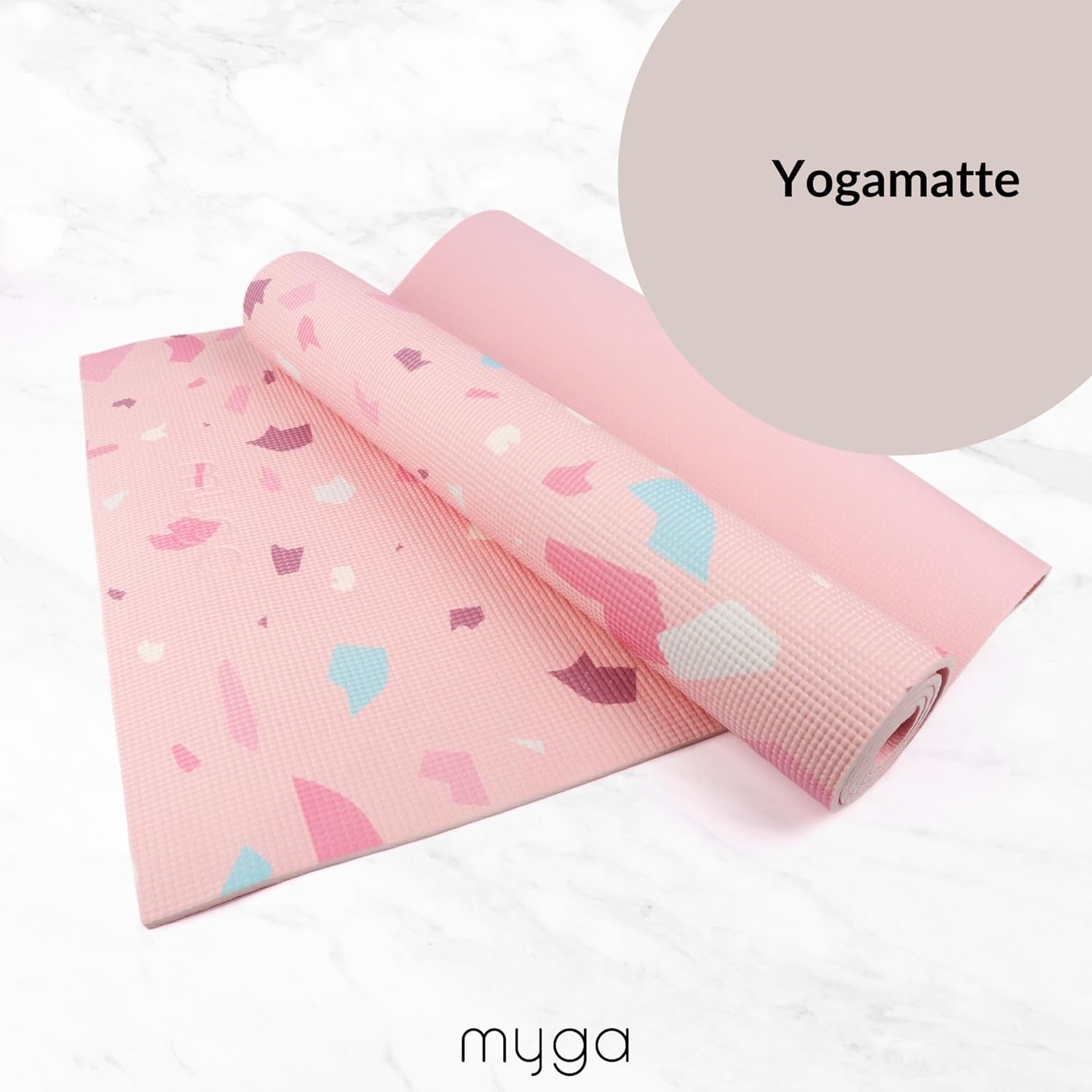 Myga Yoga Starter Kit, Komplettset mit Yogamatte, Yogablock & Gurt, rutschfest & unterstützend, ideal für Anfänger & Zuhause sowie auf Reisen, verschiedene Druckdesigns – Bild 4